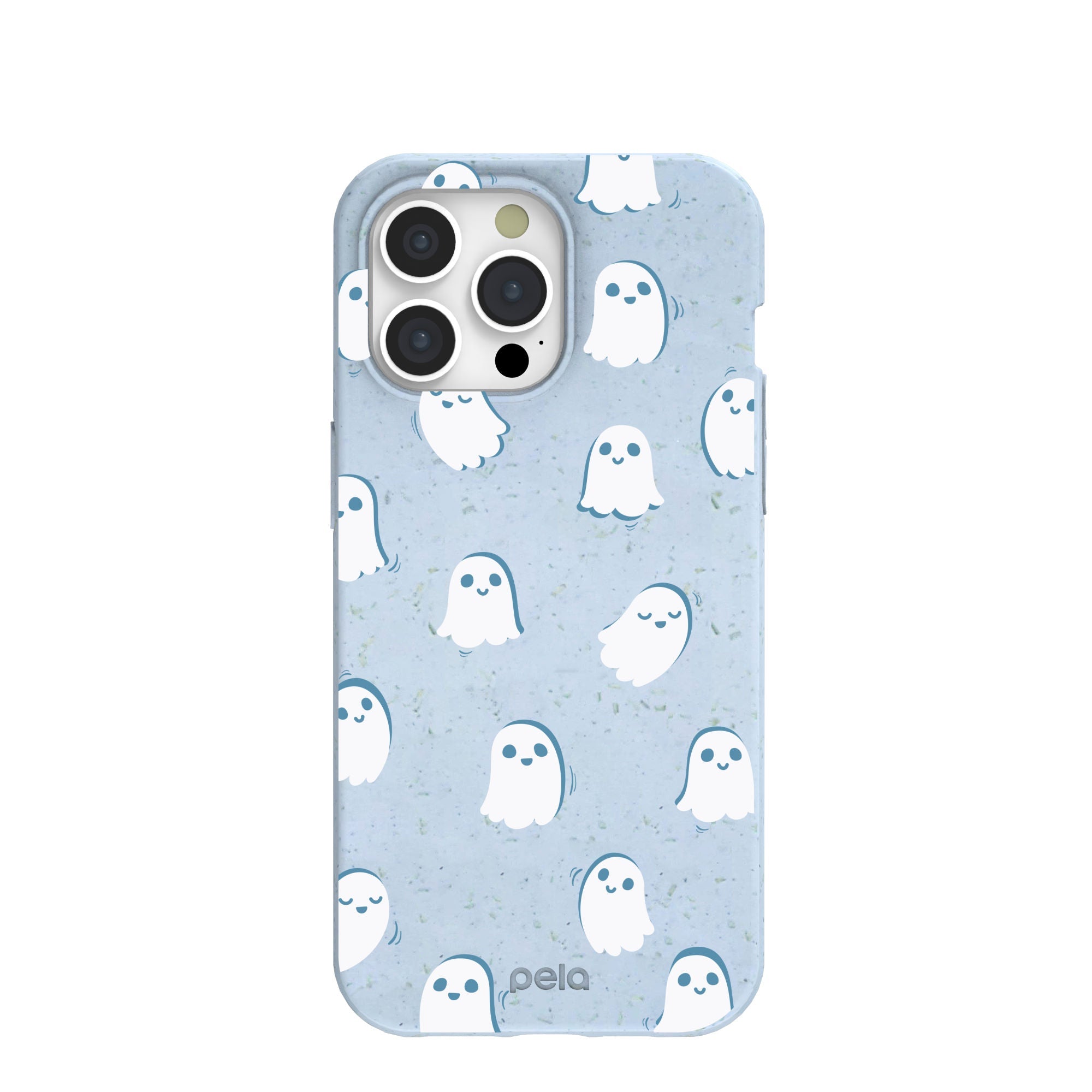 Powder Blue Ghostly iPhone 15 Pro Max Case Refurbished - Pela Case refurbished available on Cerqular