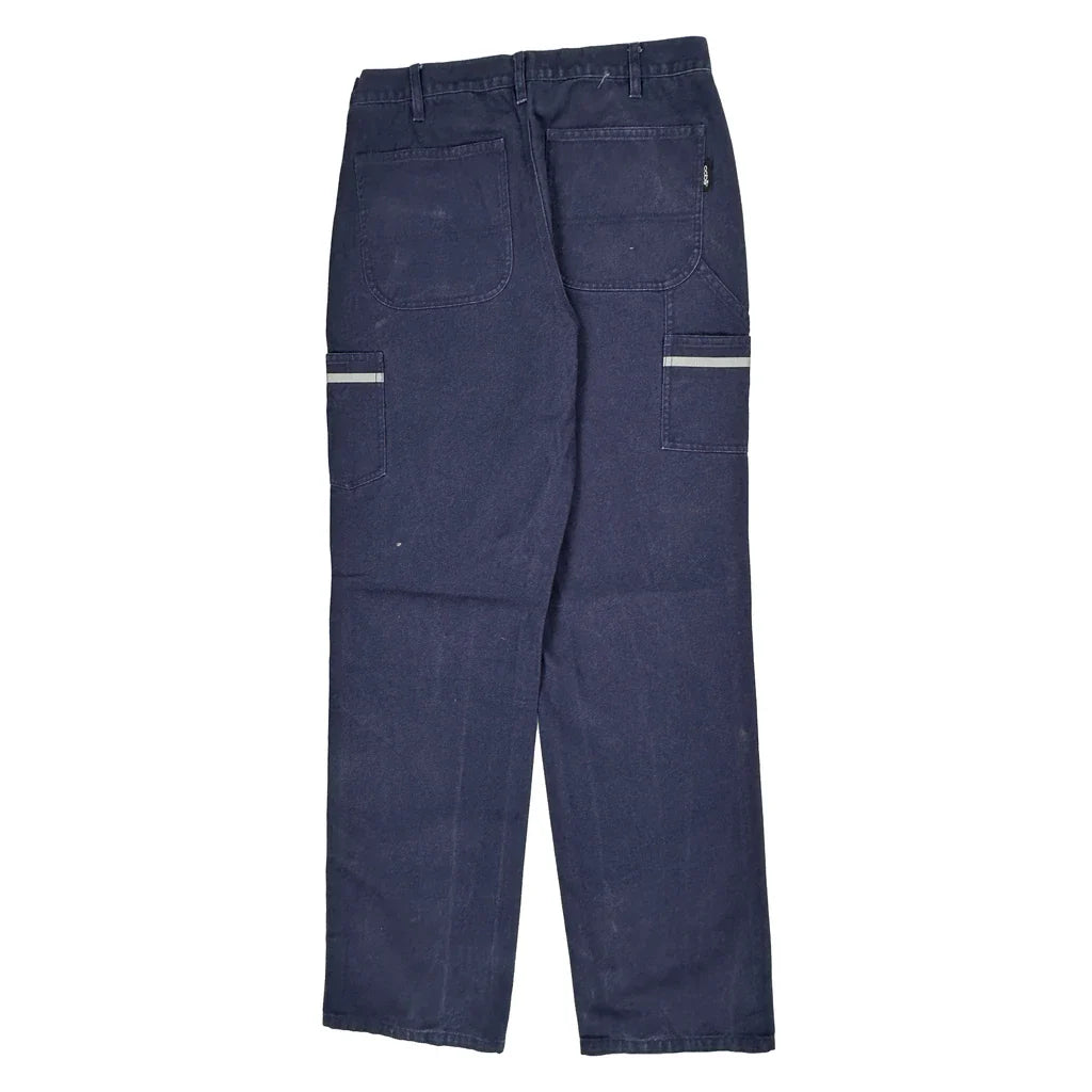 Oobe Cargo Trousers - 32W 30L Navy Cotton Refurbished - Thrifted (note: this is a term often used to describe second- refurbished available on Cerqular