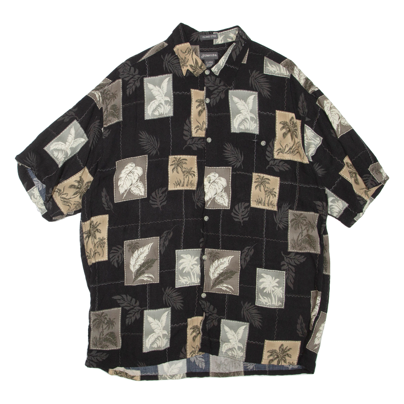 Buy ST.JOHN'S BAY Mens Hawaiian Shirt Black Floral XL Refurbished - $25.99 ST.JOHN'S BAY Mens Hawaiian Shirt Black Floral XL Refurbished - N/A refurbished available on Cerqular