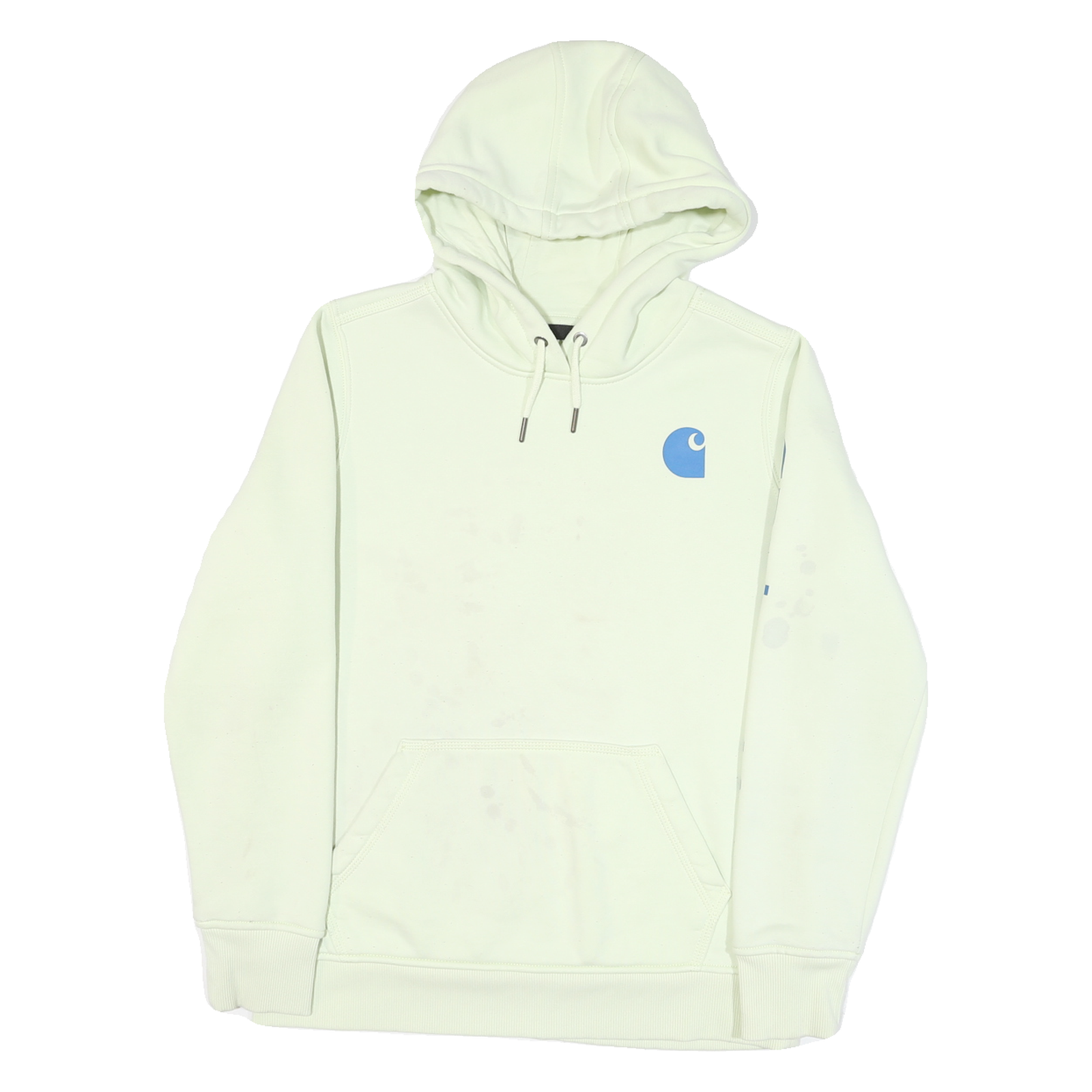 CARHARTT Mens White Hoodie M Cotton Blend Pullover Logo Print Casual Refurbished - N/A refurbished available on Cerqular