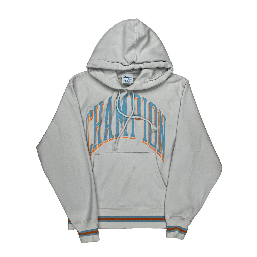 Buy Reverse Weave Champion Spellout Hoodie - Medium White Cotton Refurbished - $66.99 Reverse Weave Champion Spellout Hoodie - Medium White Cotton Refurbished - Thrifted (note: this is a term often used to describe second- refurbished available on Cerqular