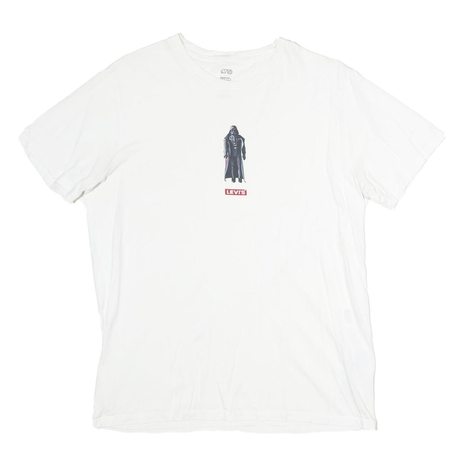 LEVI'S Mens White Darth Vader Graphic T-Shirt M Short Sleeve Crew Neck Cotton Refurbished - N/A refurbished available on Cerqular