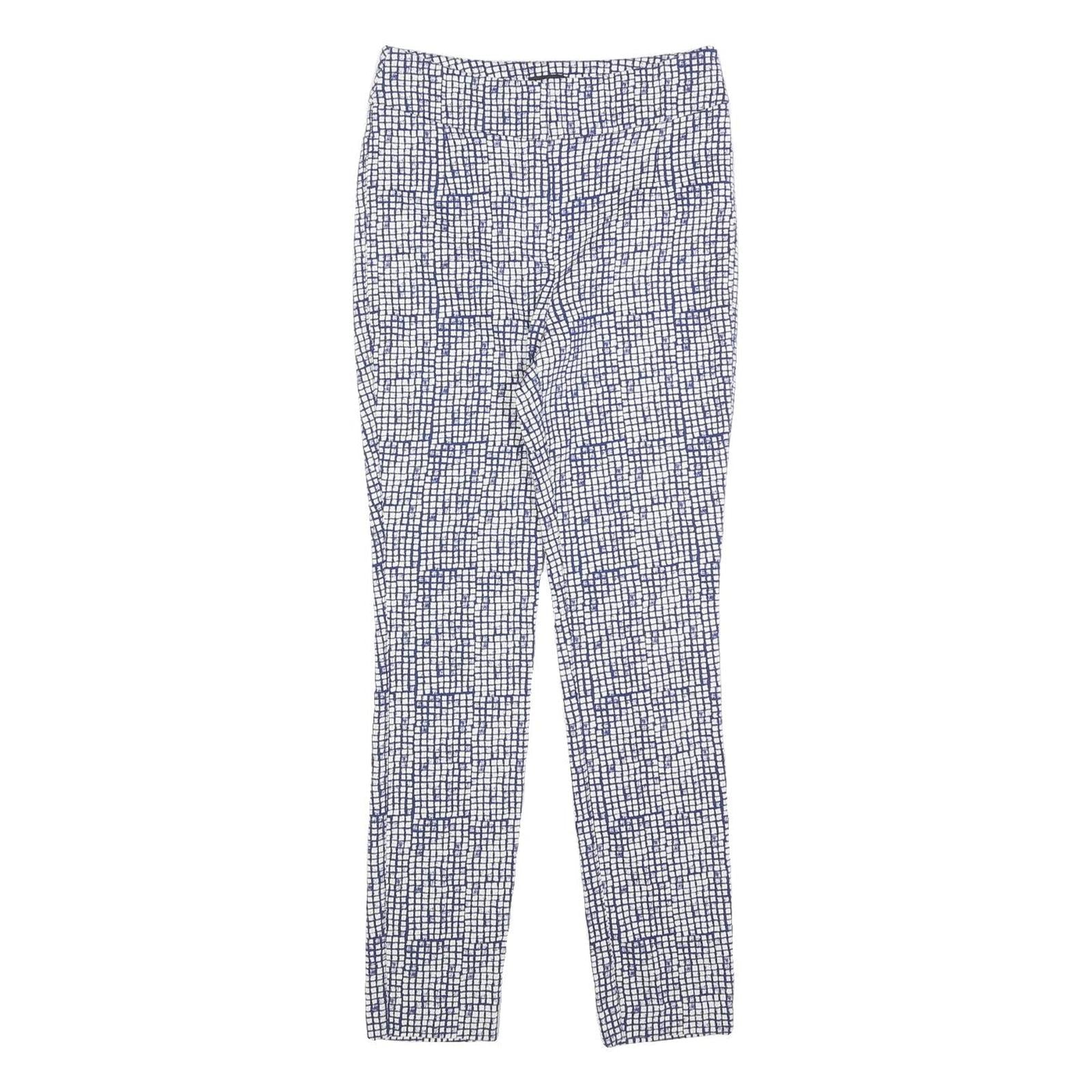 PHASE EIGHT Womens Cotton Blend Blue & White Slim Skinny Trousers W26 L27 Refurbished - N/A refurbished available on Cerqular