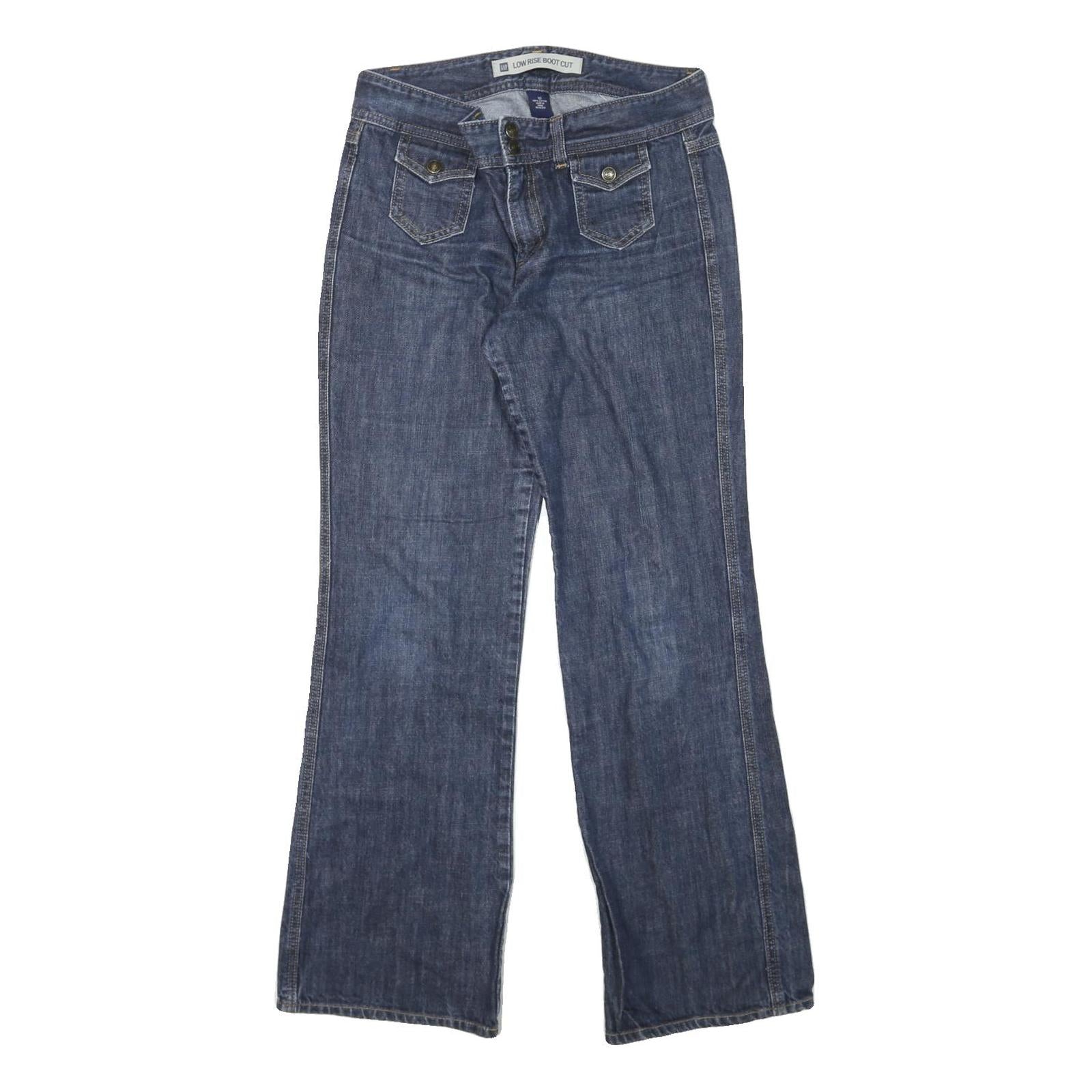 GAP Womens Relaxed Bootcut Denim Medium Blue W32 L31 Cotton Blend Zip Jeans Refurbished - N/A refurbished available on Cerqular