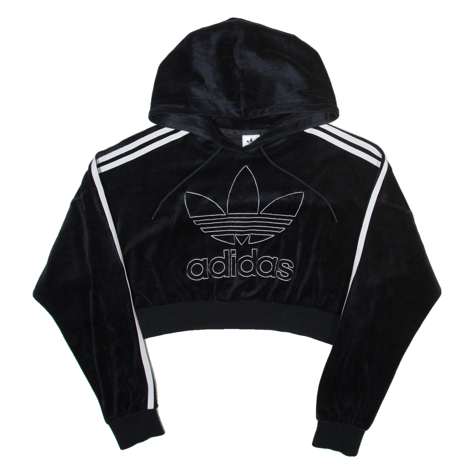 ADIDAS ORIGINALS Womens Black Hoodie UK 8 Refurbished - N/A refurbished available on Cerqular