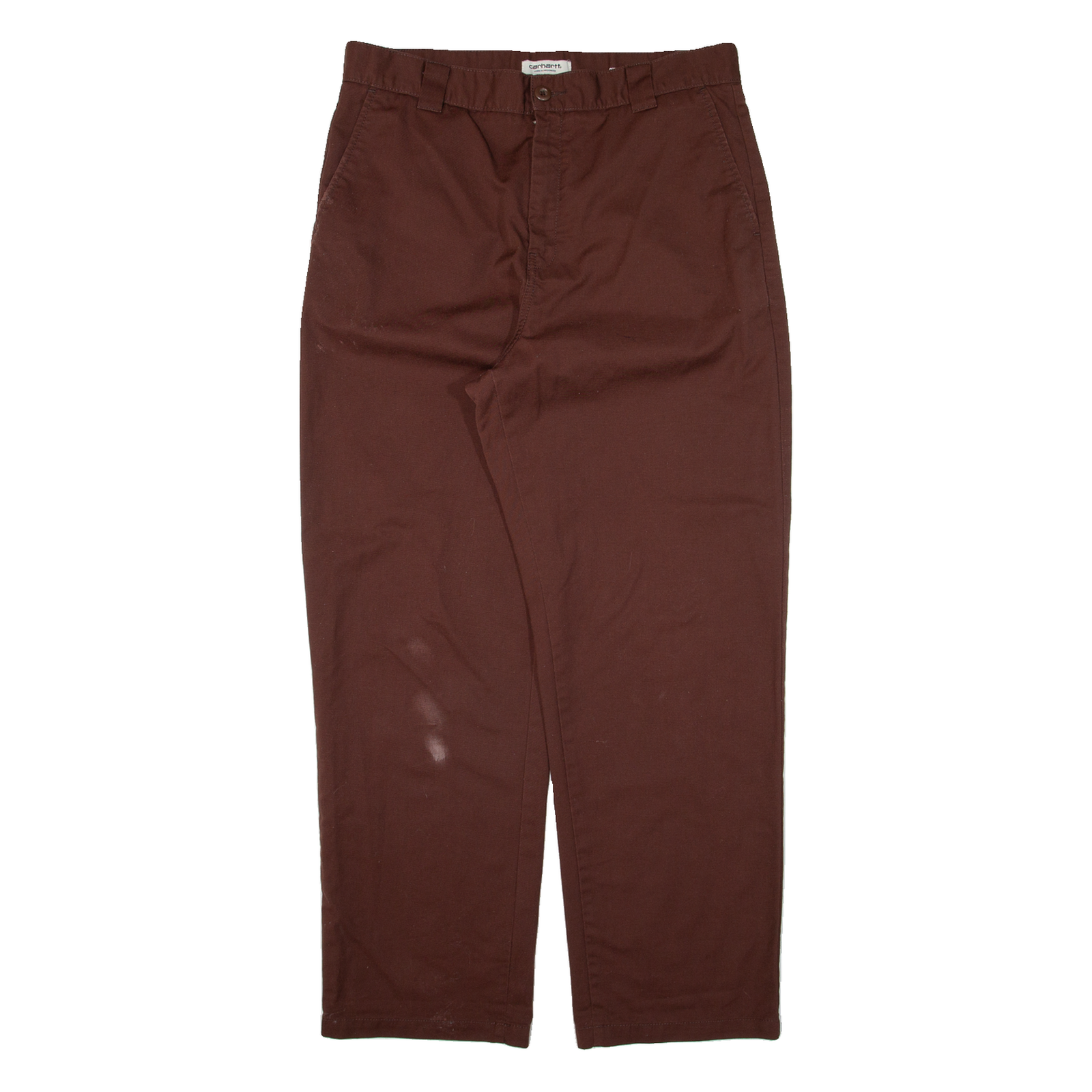 CARHARTT WIP Master Pant Workwear Womens Trousers Maroon Relaxed Tapered W31 L28 Refurbished - N/A refurbished available on Cerqular