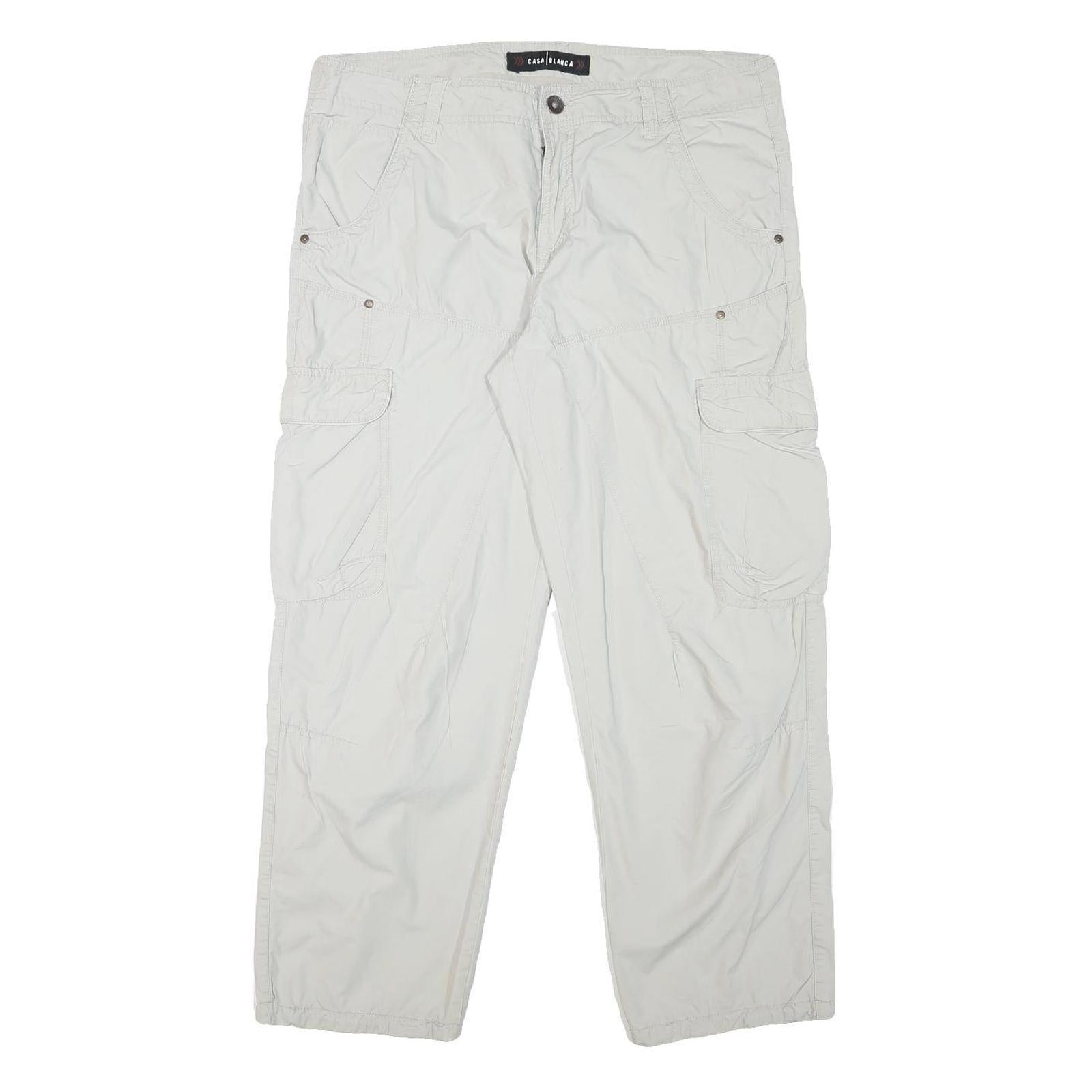 Buy CASA BLANCA Mens Cotton Blend Relaxed White Cargo Trousers W37 L29 Zip Pockets Refurbished - $23.39 CASA BLANCA Mens Cotton Blend Relaxed White Cargo Trousers W37 L29 Zip Pockets Refurbished - N/A refurbished available on Cerqular