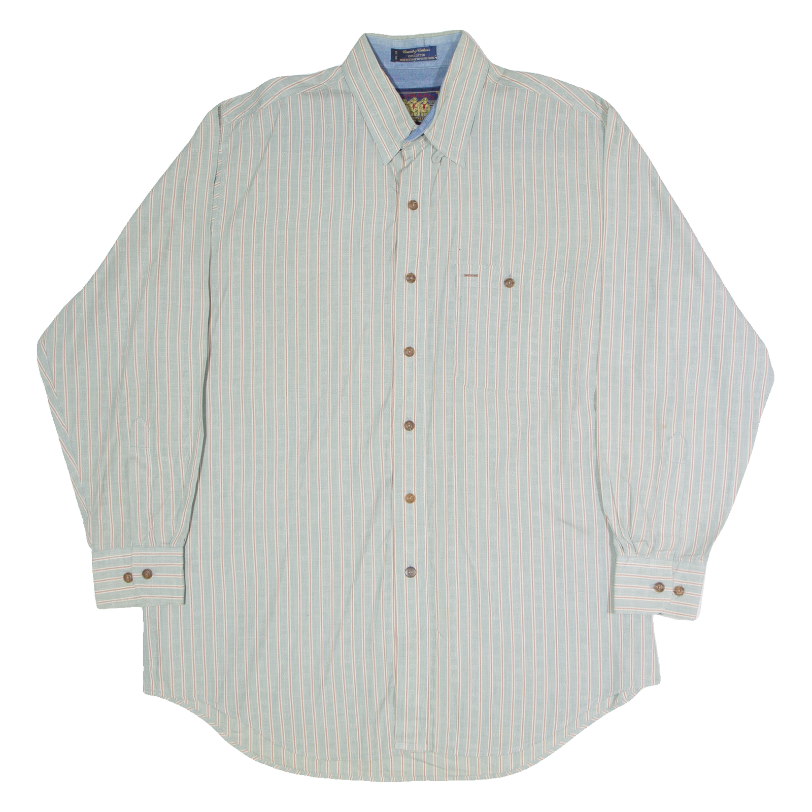 CHAPS RALPH LAUREN Mens Shirt Green Striped Long Sleeve XL Refurbished - N/A refurbished available on Cerqular