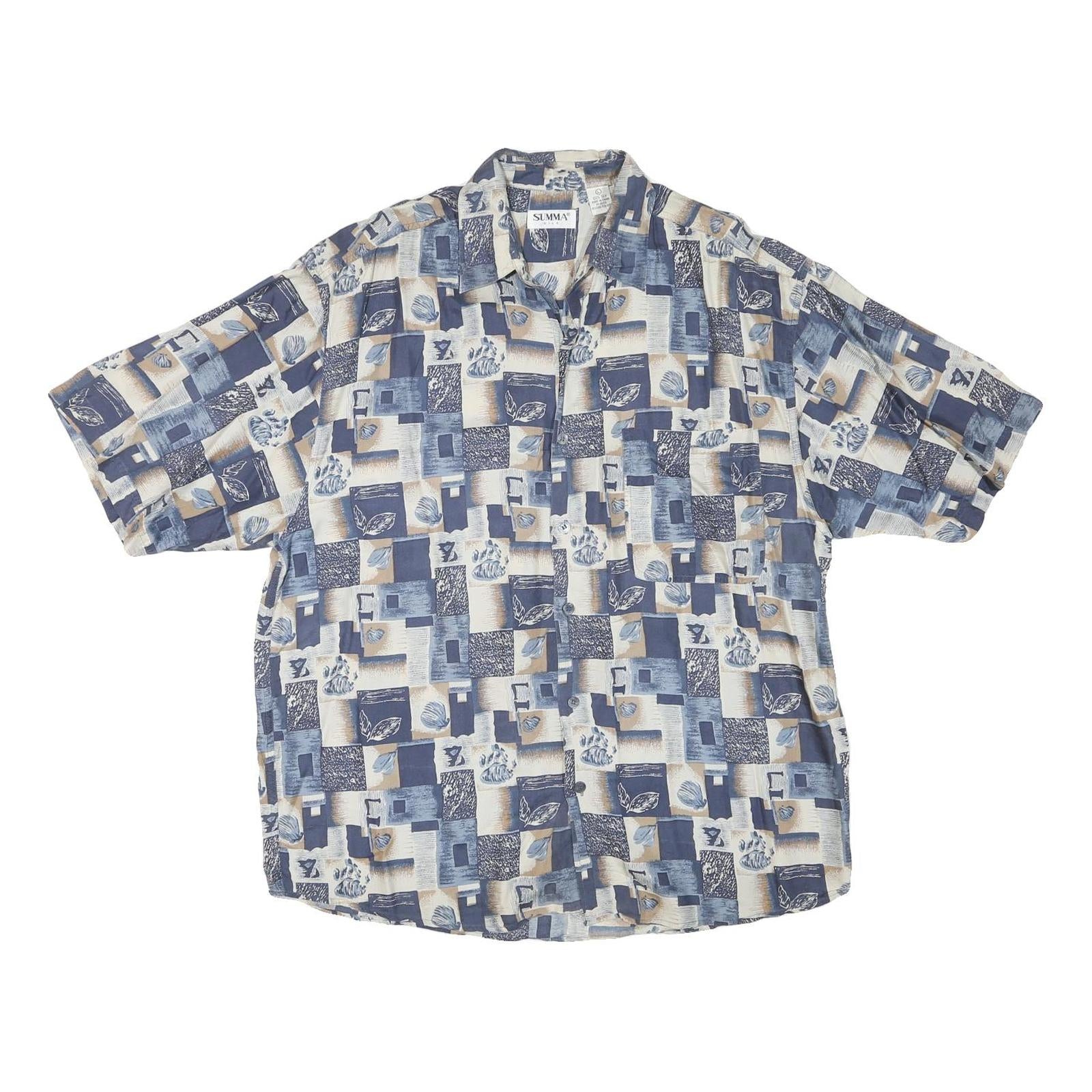 Buy SUMMA Mens Blue & Beige Patterned Silk Shirt L Relaxed Fit Light Comfort Refurbished - $19.49 SUMMA Mens Blue & Beige Patterned Silk Shirt L Relaxed Fit Light Comfort Refurbished - N/A refurbished available on Cerqular