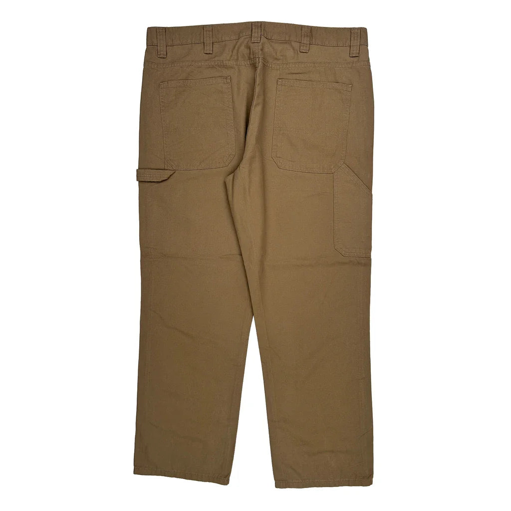 Blue Mountain Carpenter Trousers - 40W 30L Brown Cotton Refurbished - Thrifted (note: this is a term often used to describe second- refurbished available on Cerqular