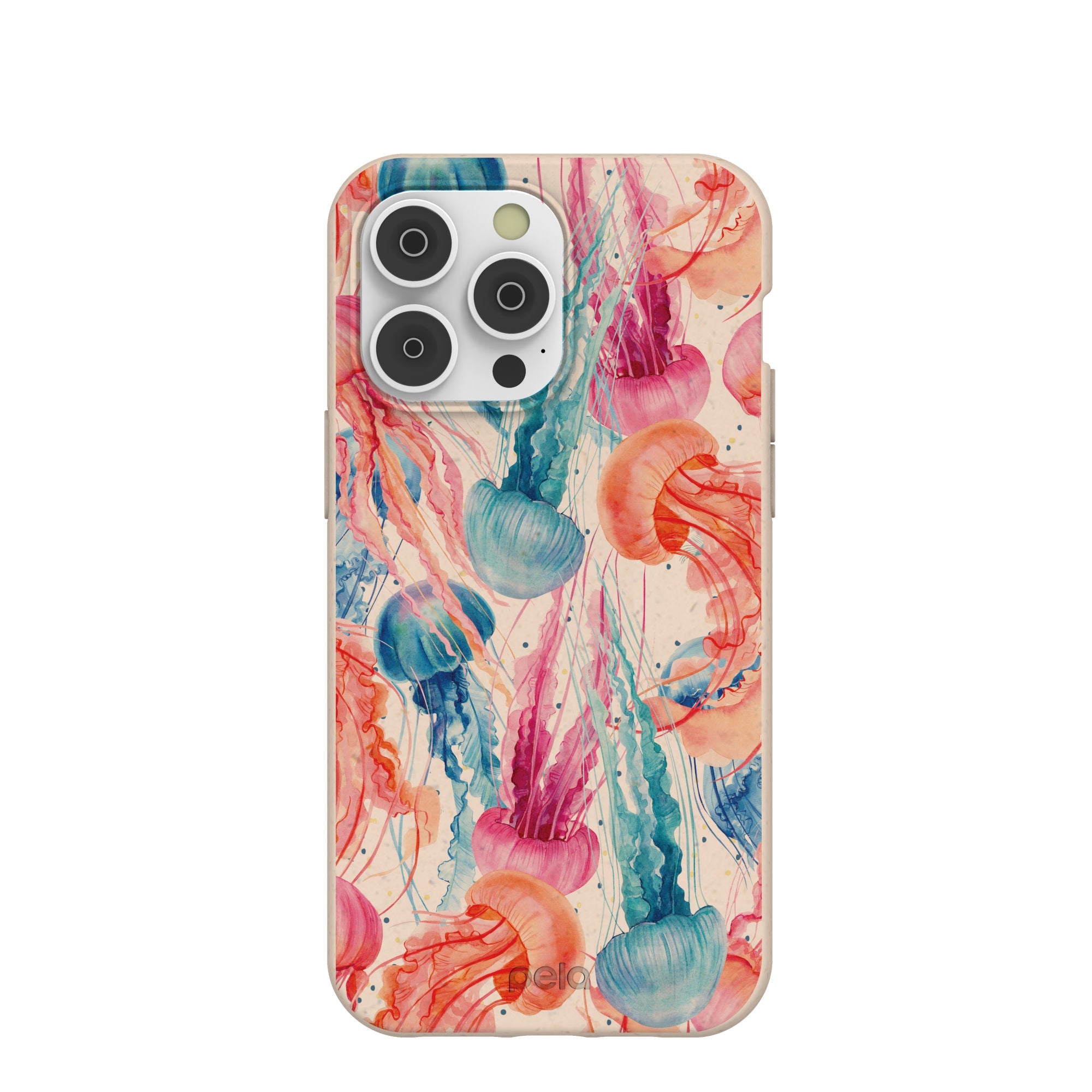 Seashell Jellyfish iPhone 14 Pro Max Case Refurbished - Pela Case refurbished available on Cerqular