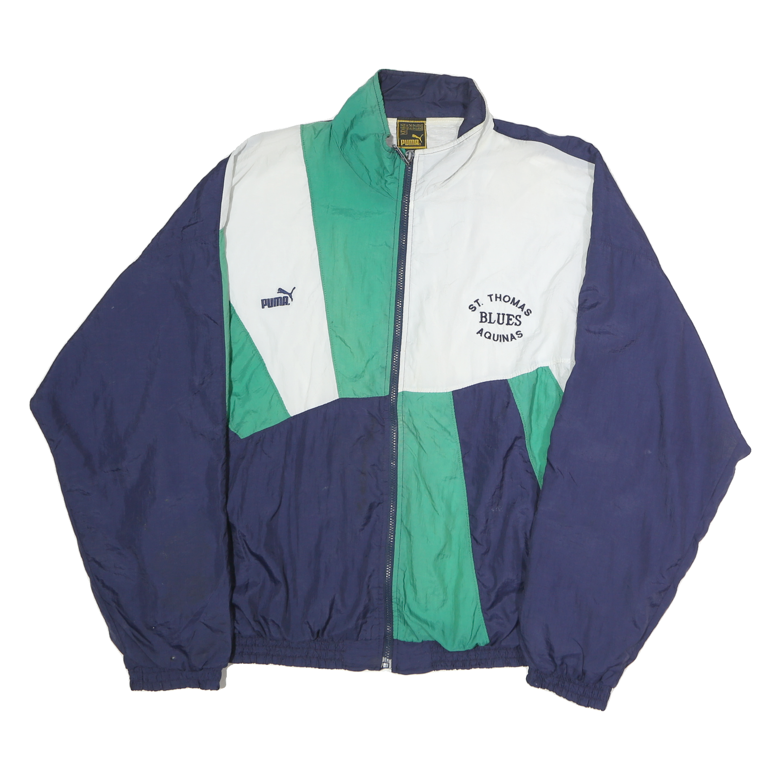 PUMA Mens Blue & Green St Thomas Blues Polyester Zip Track Jacket XL Sports Refurbished - N/A refurbished available on Cerqular