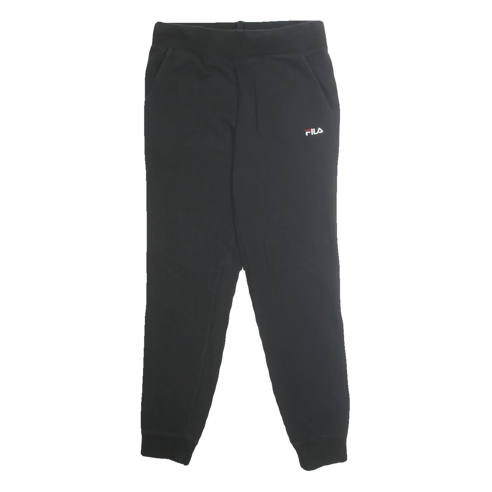 FILA Mens Joggers Black Slim Tapered S W28 L30 Cotton Blend Comfort Casual Refurbished - N/A refurbished available on Cerqular