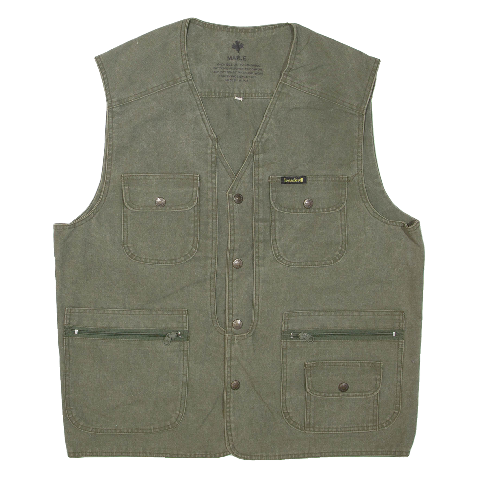 MAPLE Utility Mens Gilet Green 2XL Refurbished - N/A refurbished available on Cerqular