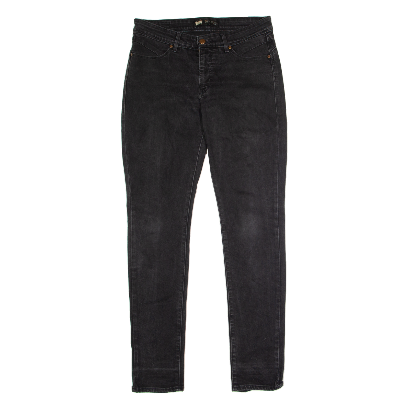 LEVI'S Slight Curve Womens Jeans Black Slim Skinny Charcoal Wash W28 L32 Refurbished - N/A refurbished available on Cerqular