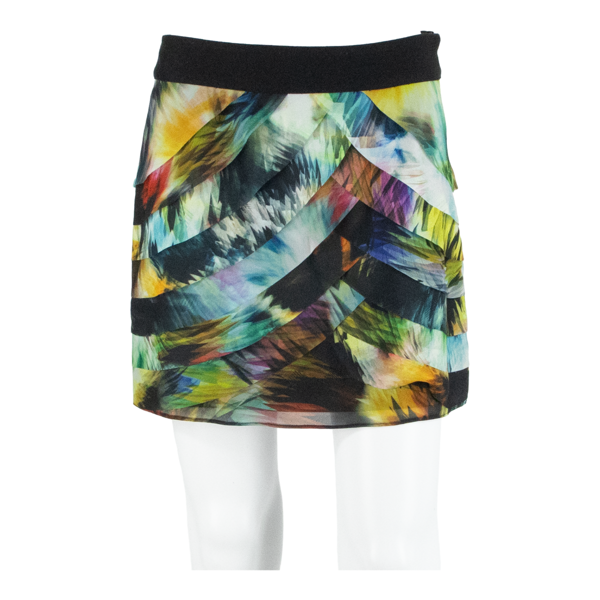 TED BAKER Womens Mini Skirt Blue Short Crazy Pattern M Refurbished - N/A refurbished available on Cerqular