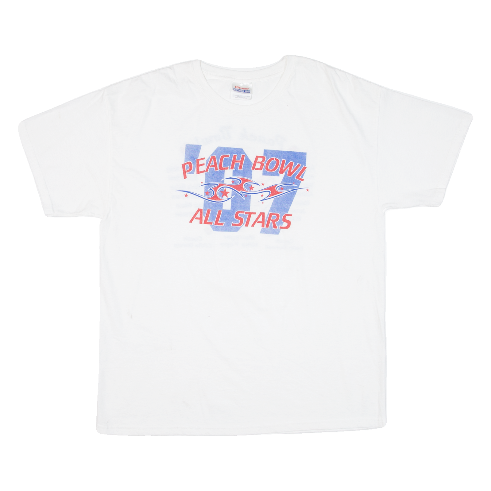 HANES Peach Bowl All Stars Mens T-Shirt White USA XL Refurbished - N/A refurbished available on Cerqular