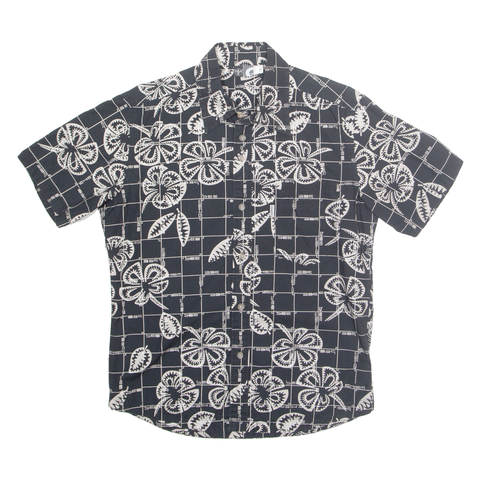CHIEMSEE Mens Shirt Black Crazy Pattern M Refurbished - N/A refurbished available on Cerqular