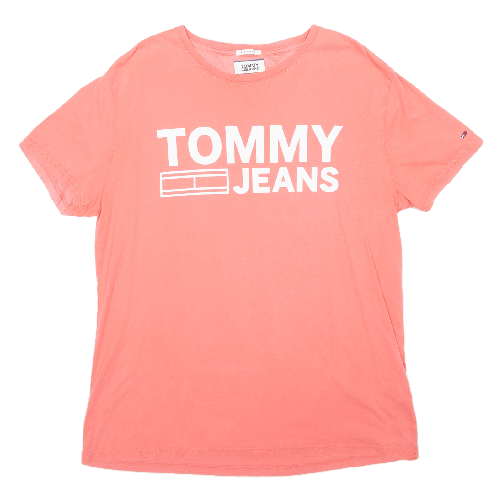 TOMMY HILFIGER Regular Fit Mens T-Shirt Pink L Refurbished - N/A refurbished available on Cerqular