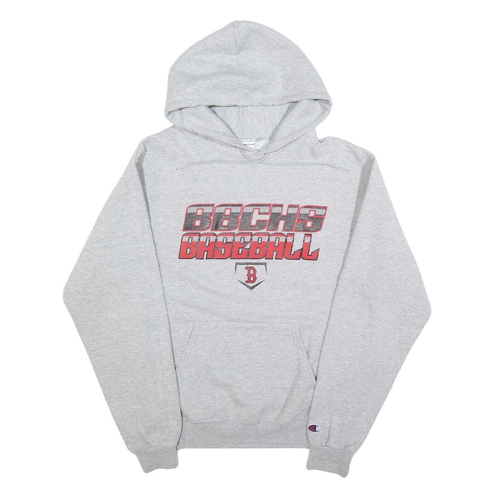 CHAMPION Mens Grey BBCHS Baseball Pullover Hoodie M Cotton Blend Casual Refurbished - N/A refurbished available on Cerqular