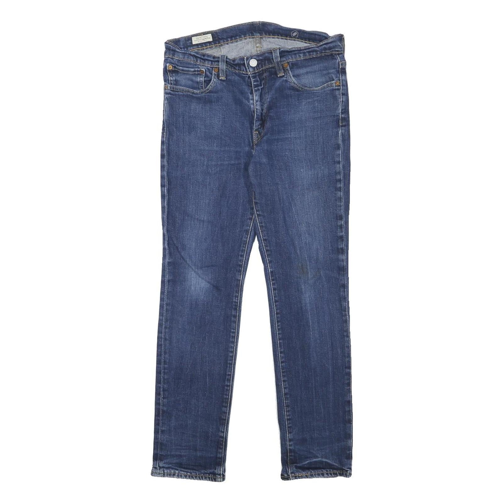 LEVI'S Mens Slim Blue Denim Cotton Blend Jeans W30 L28 Classic Zip Pocket Refurbished - N/A refurbished available on Cerqular
