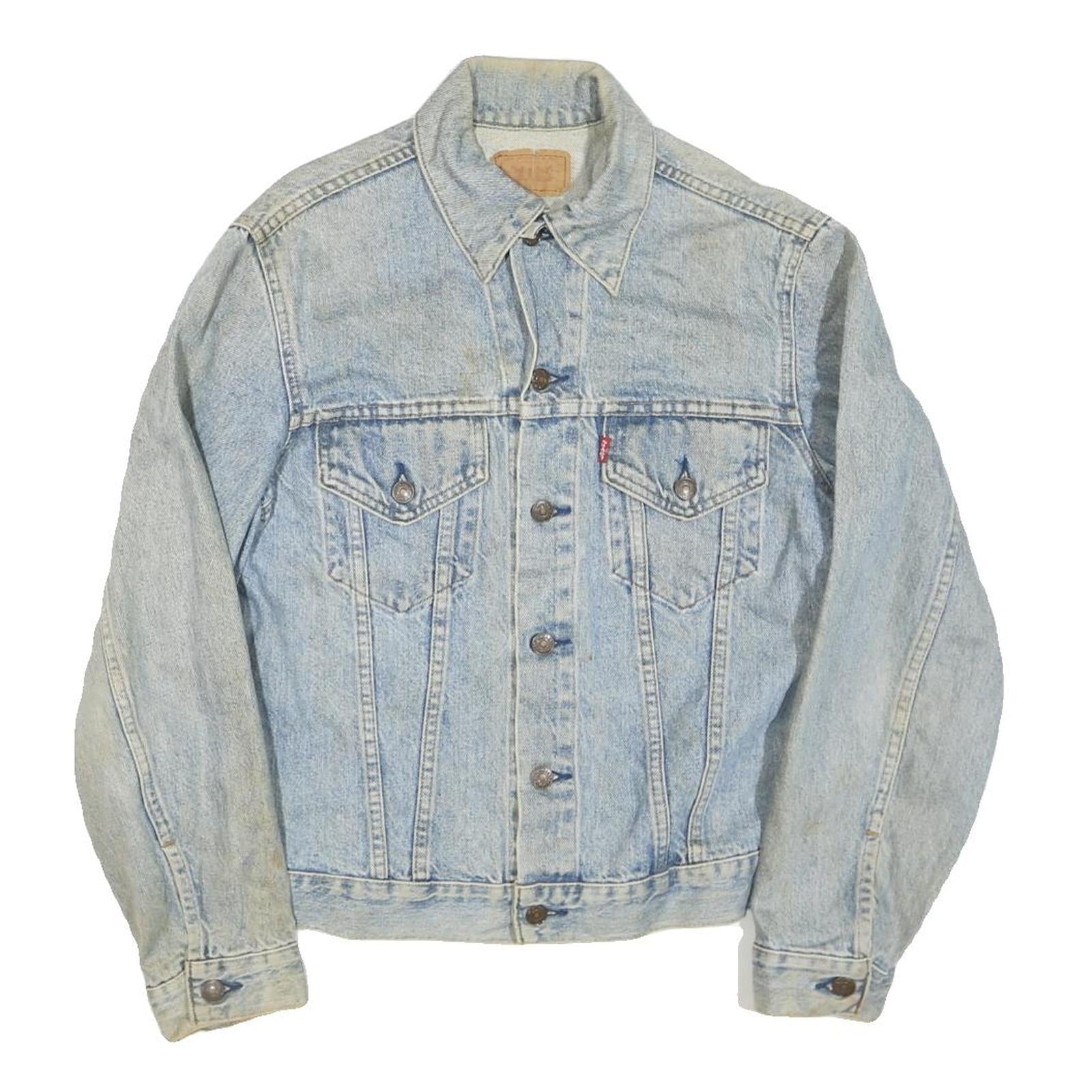 LEVI'S Womens Blue Cotton Blend Denim Jacket L Classic Button Closure Vintage Refurbished - N/A refurbished available on Cerqular