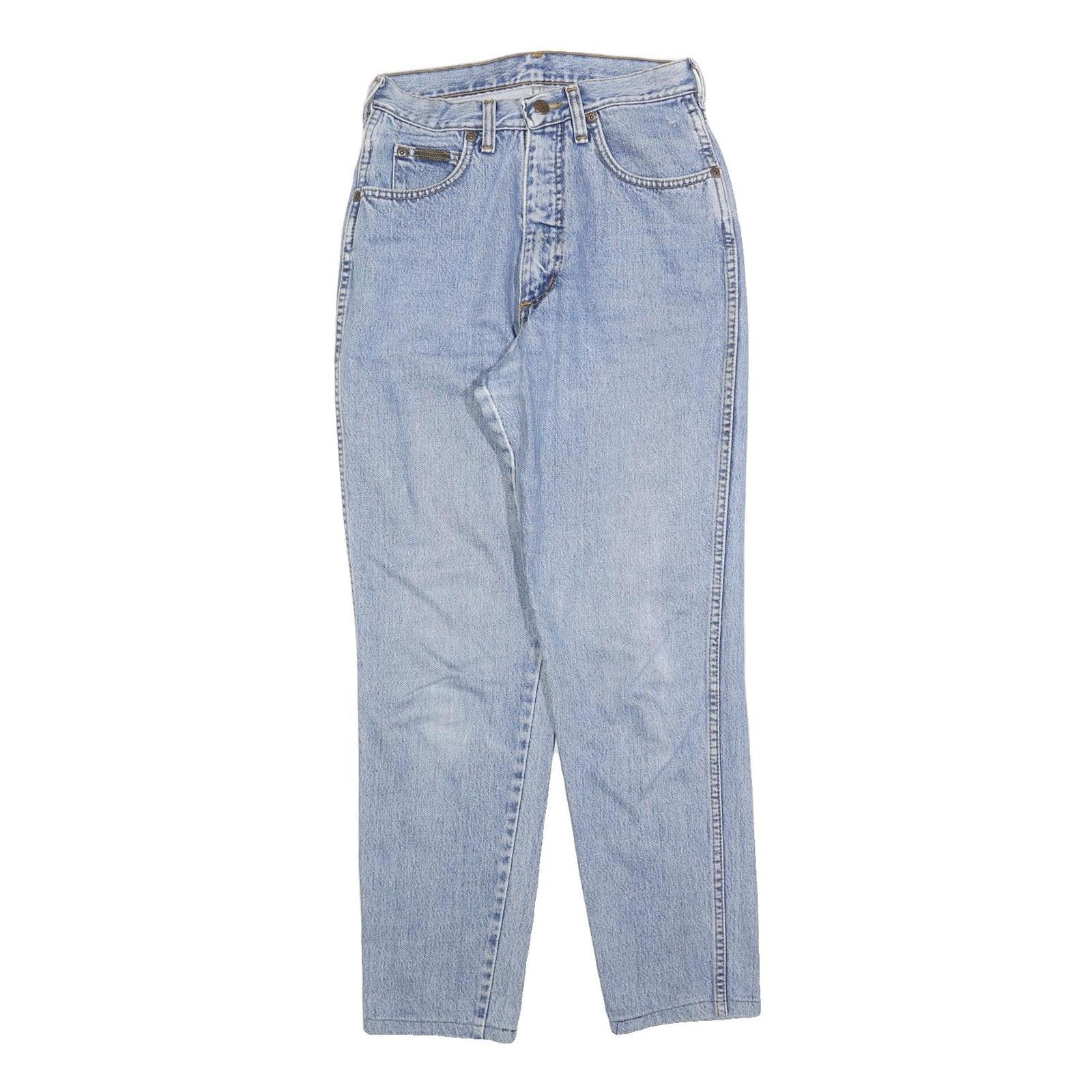 WRANGLER Womens Blue Regular Straight Denim Cotton Blend Light W26 L28 Zip Refurbished - N/A refurbished available on Cerqular