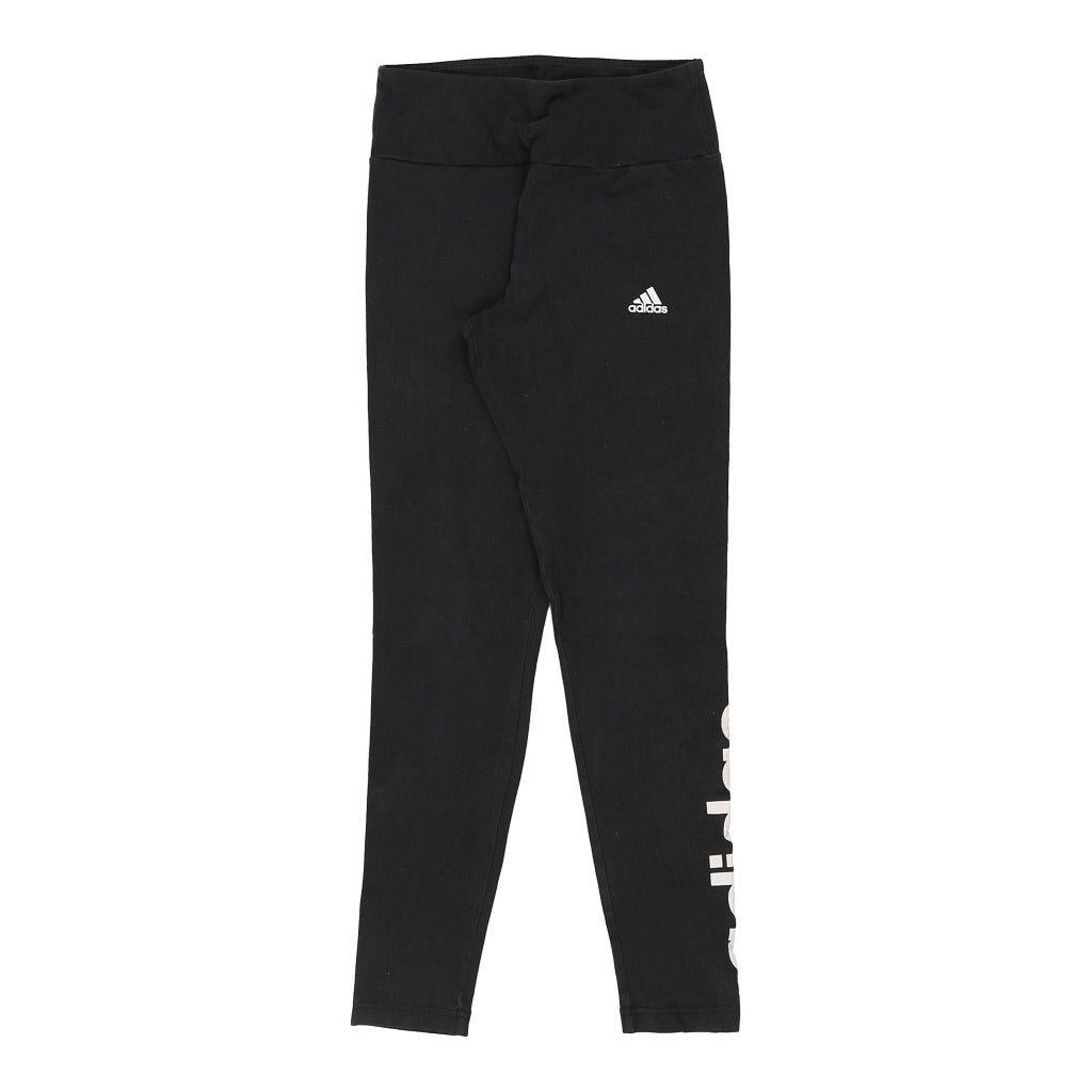 Adidas Leggings - Small Black Cotton Blend Refurbished - Thrifted (note: this is a term often used to describe second- refurbished available on Cerqular