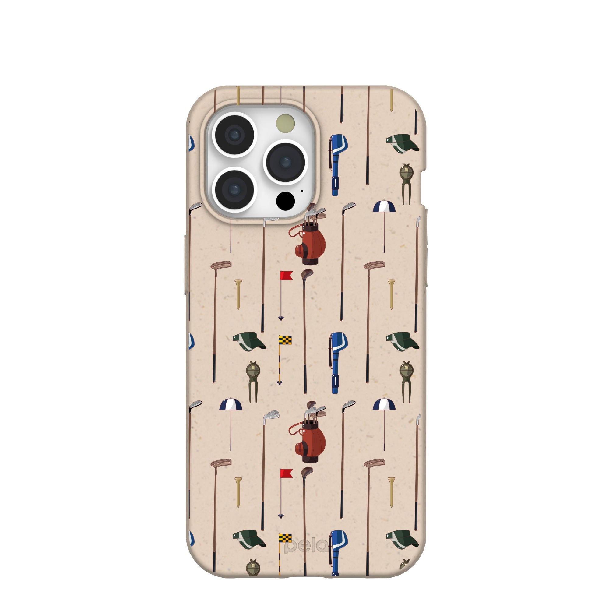 Seashell Golf Time iPhone 15 Pro Max Case Refurbished - Pela Case refurbished available on Cerqular