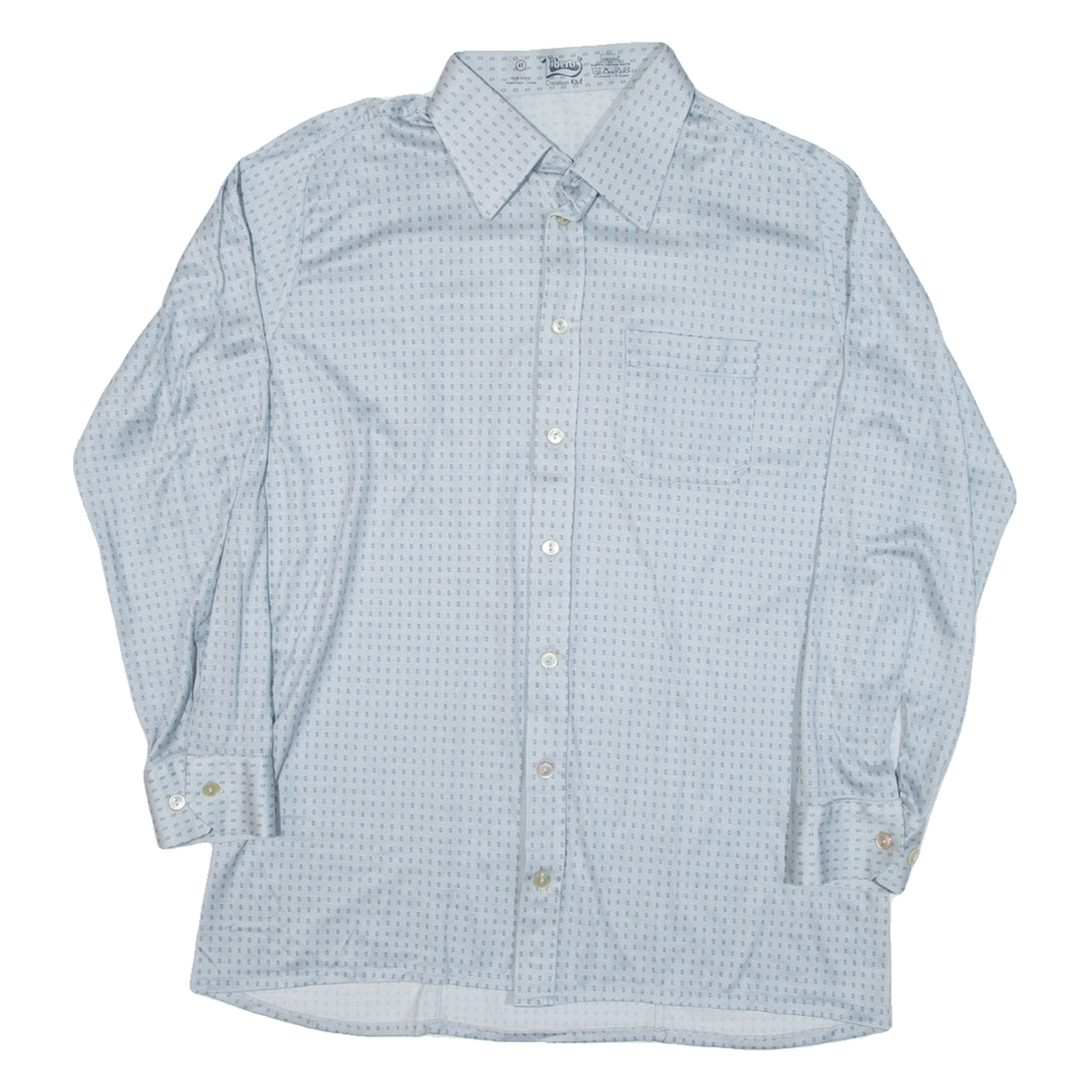 Mens Shirt Blue Crazy Pattern Long Sleeve S Refurbished - N/A refurbished available on Cerqular