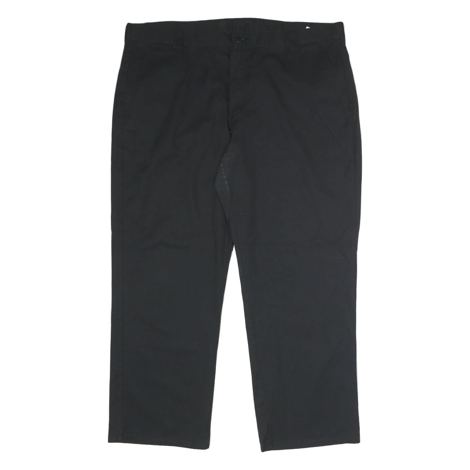DICKIES Mens Polyester Blend Black Regular Straight Trousers W42 L30 Workwear Refurbished - N/A refurbished available on Cerqular