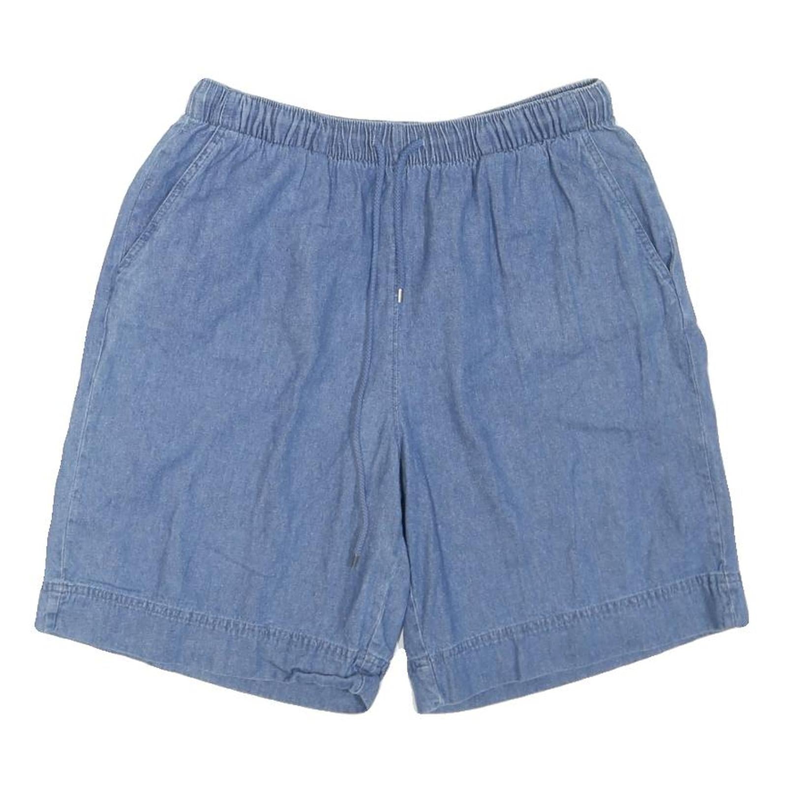 CORAL BAY Mens Blue Casual Shorts M W30 Cotton Blend Elastic Waist Pockets Refurbished - N/A refurbished available on Cerqular