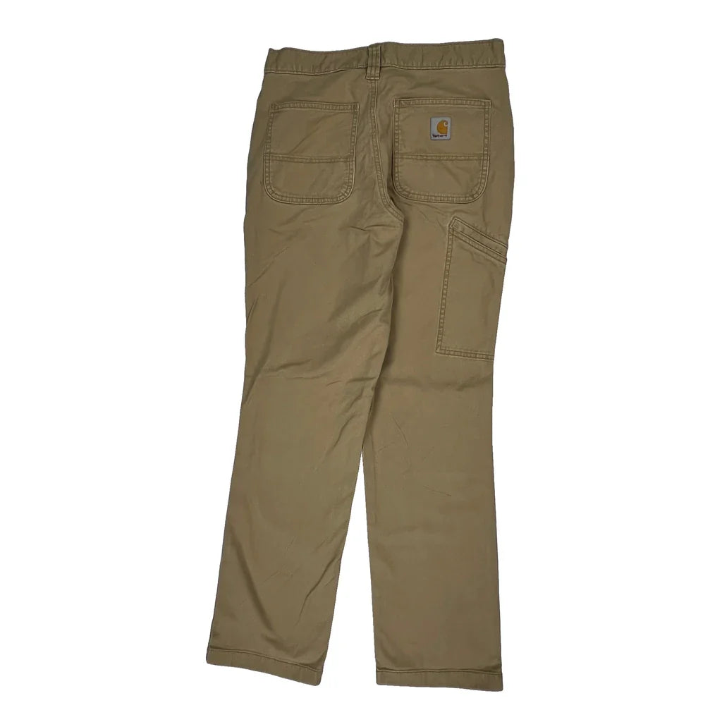 Carhartt Trousers - 30W 32L Beige Cotton Refurbished - Thrifted (note: this is a term often used to describe second- refurbished available on Cerqular