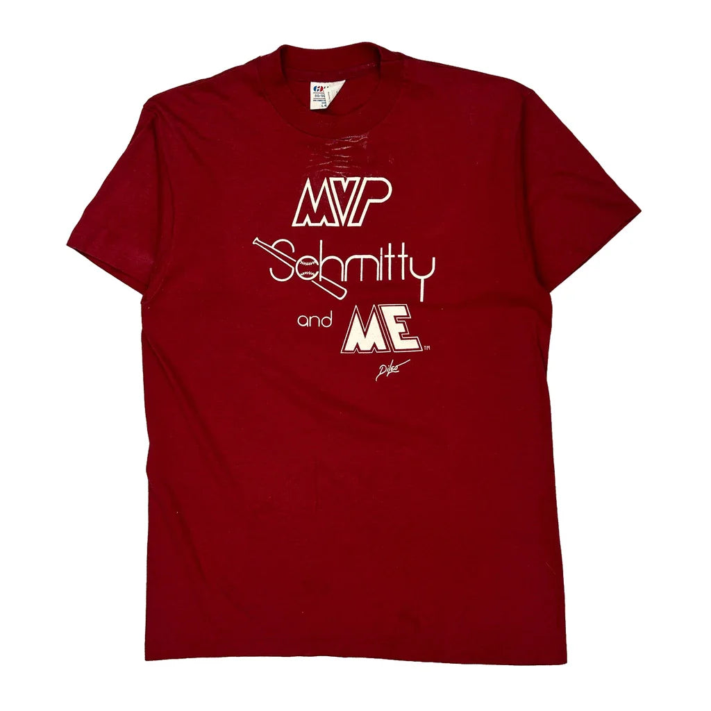Mvp Schmitty And Me Hanes Graphic T-Shirt - Large Red Cotton Blend Refurbished - Thrifted (note: this is a term often used to describe second- refurbished available on Cerqular