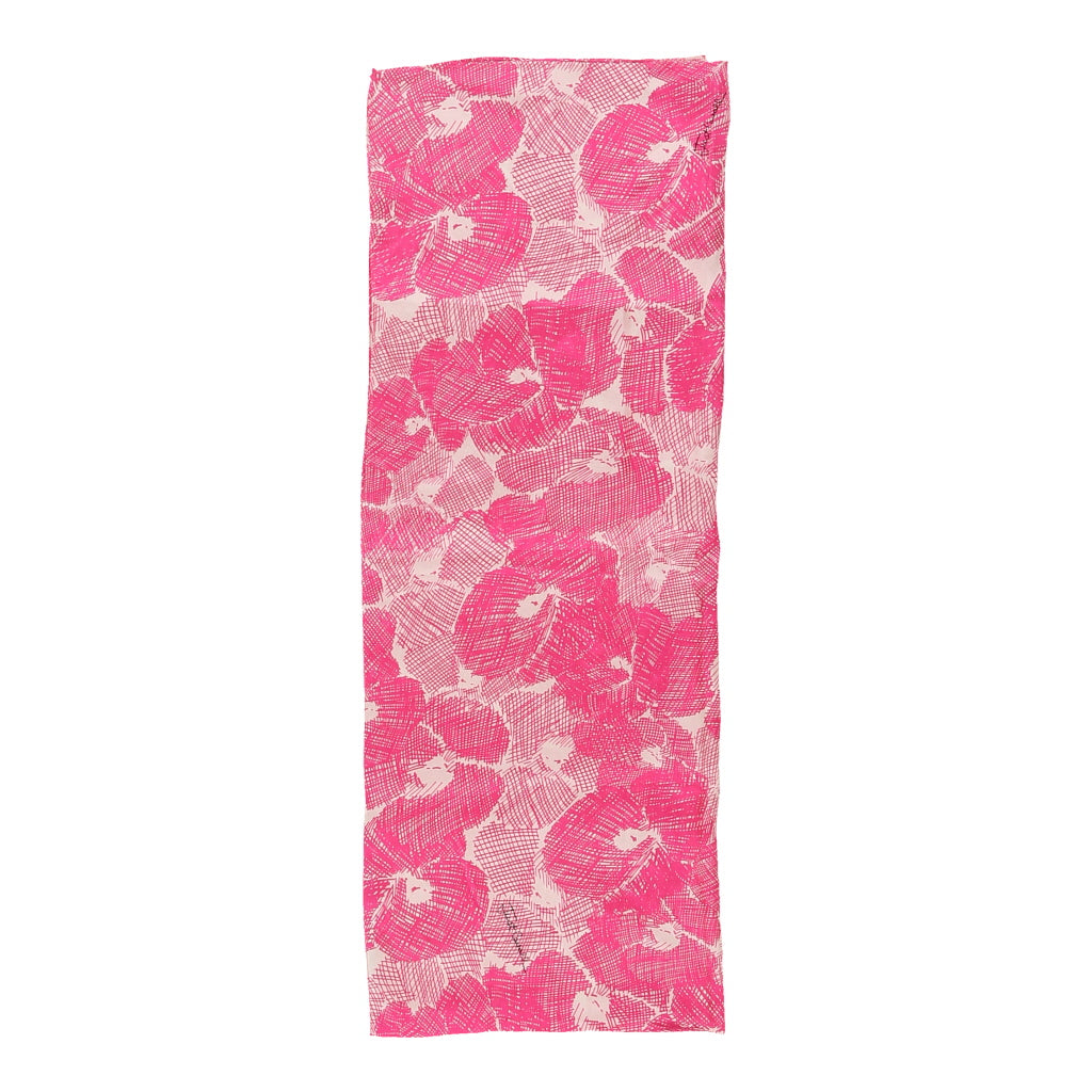 Just Cavalli Floral Scarf - No Size Pink Silk Refurbished - Thrifted (note: this is a term often used to describe second- refurbished available on Cerqular