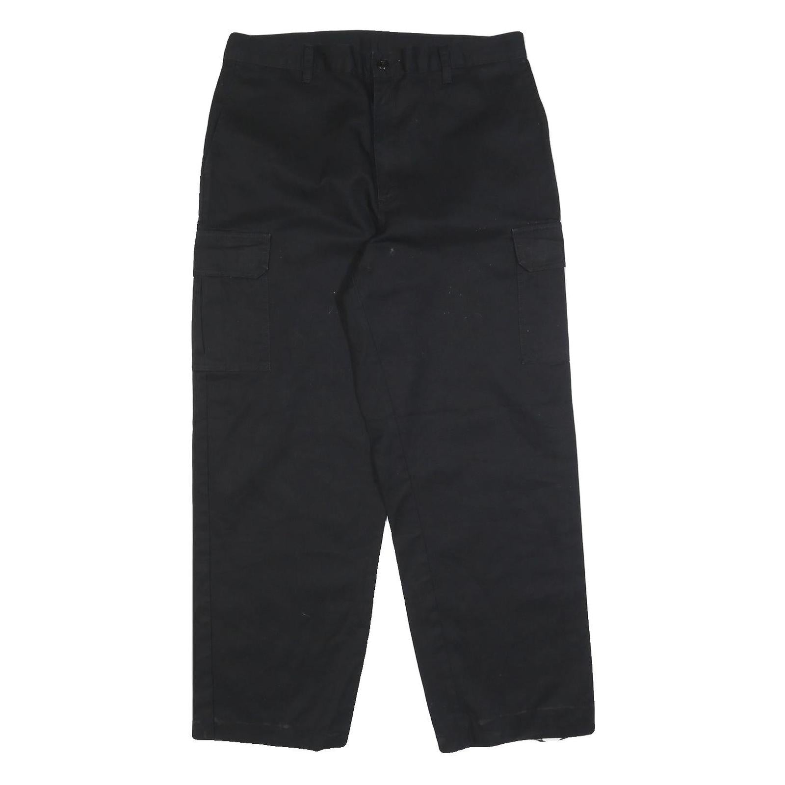 DICKIES Mens Cotton Blend Black Relaxed Cargo Trousers W33 L29 Workwear Zip Refurbished - N/A refurbished available on Cerqular