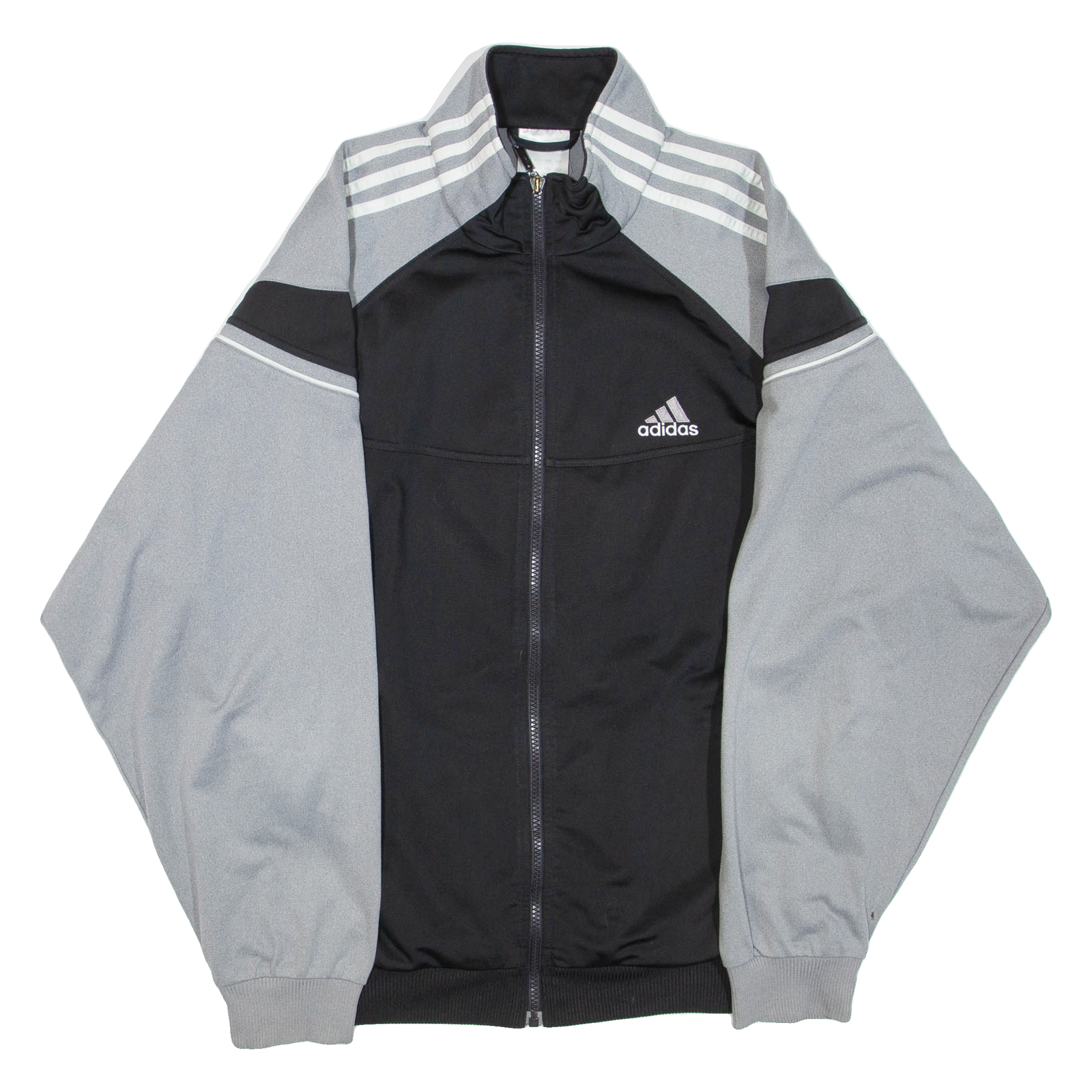 ADIDAS Womens Track Jacket Grey Colourblock L Refurbished - N/A refurbished available on Cerqular