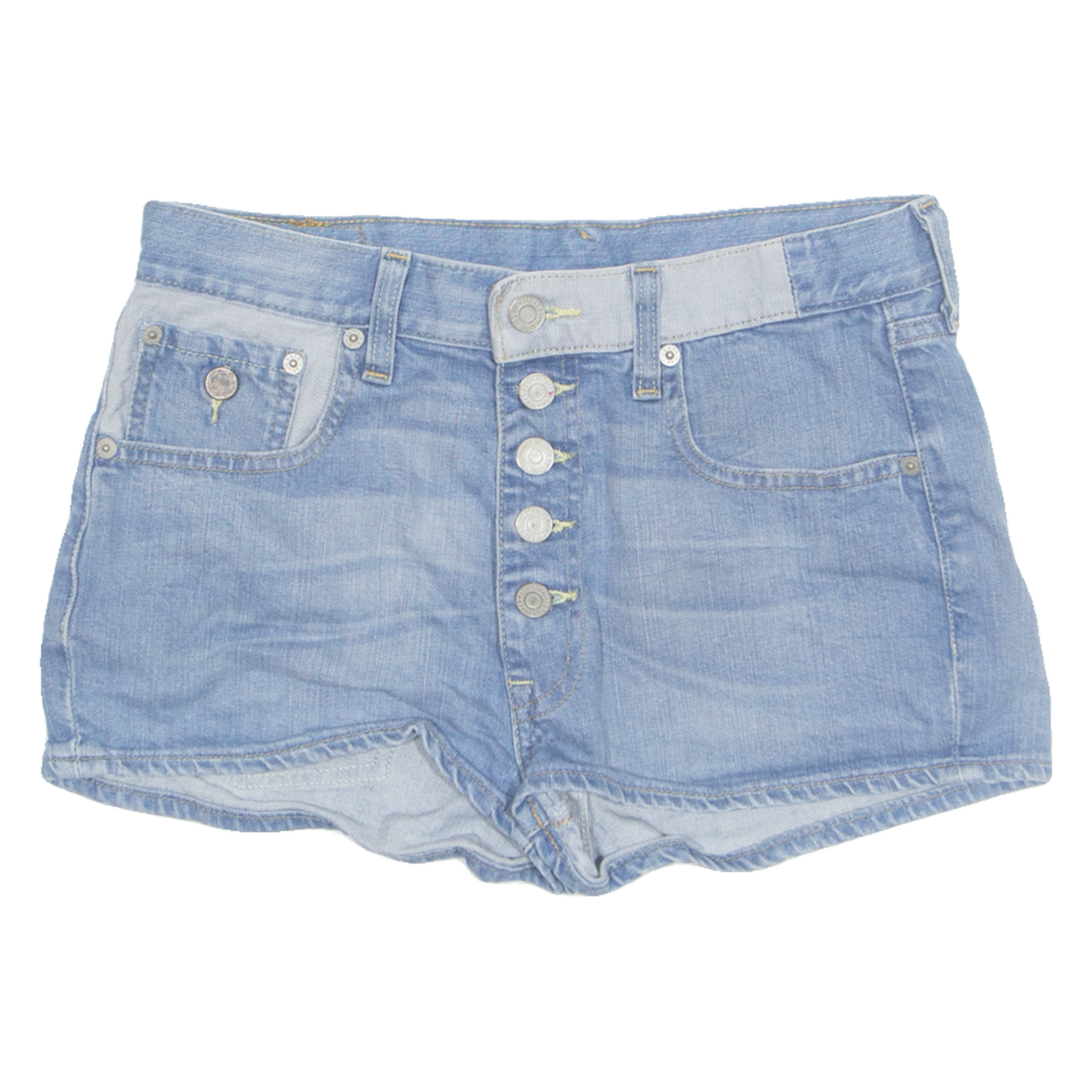 LEVI'S Womens Denim Shorts Blue S W28 Refurbished - N/A refurbished available on Cerqular