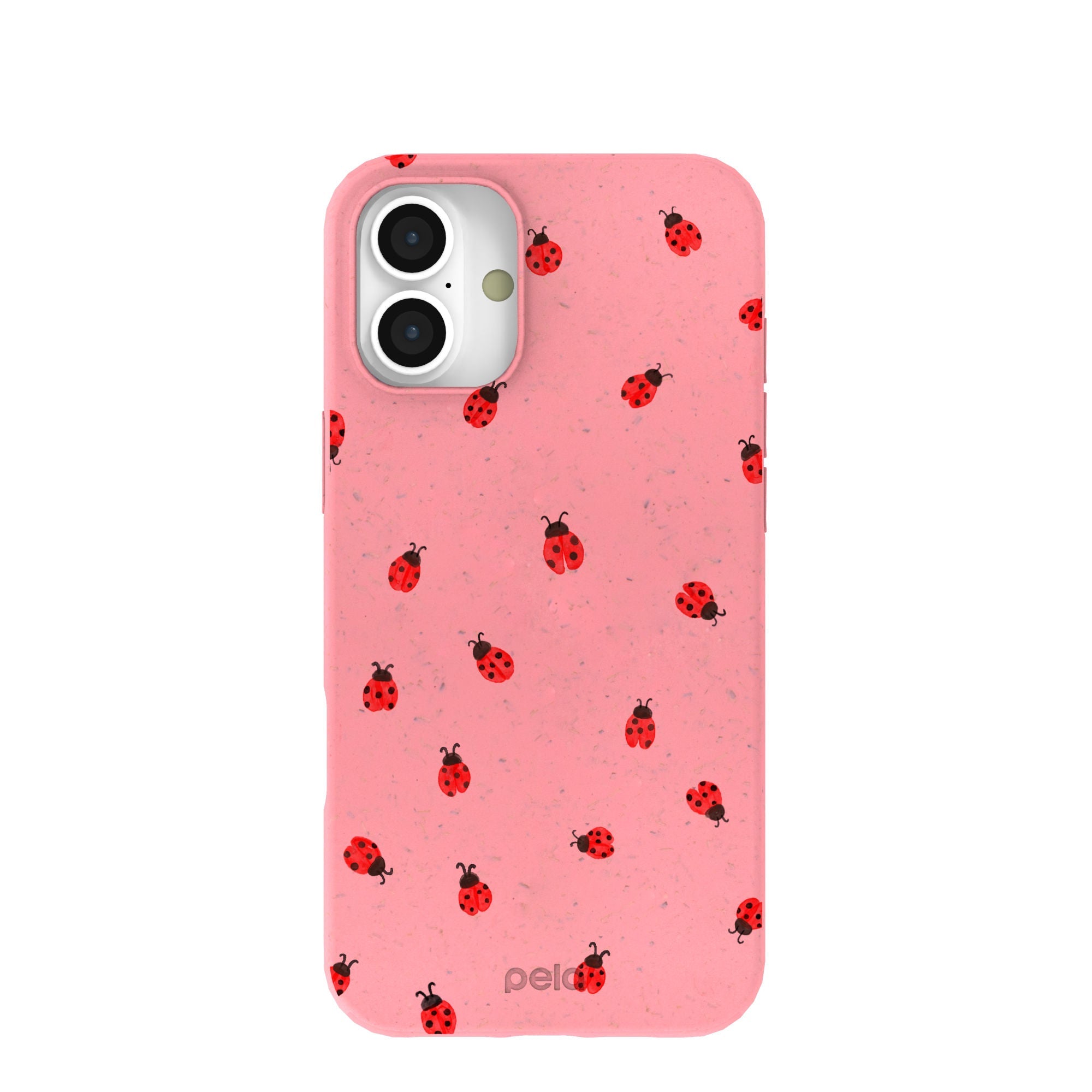 Bubblegum Pink Rosy Ladybug iPhone 16 Plus Case Refurbished - Pela Case refurbished available on Cerqular