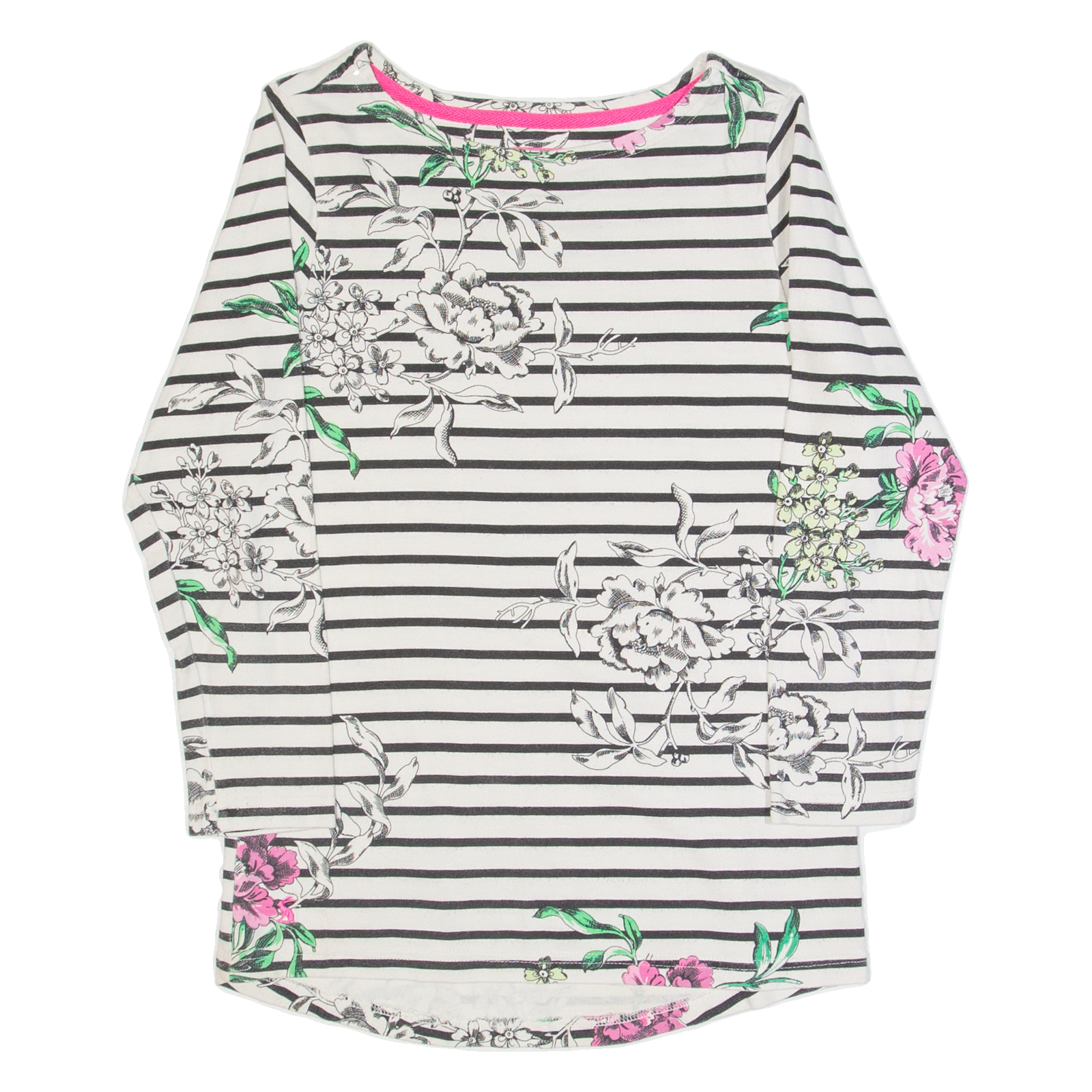 JOULES Womens Patterned Jumper White Striped Tight Knit UK 6 Refurbished - N/A refurbished available on Cerqular