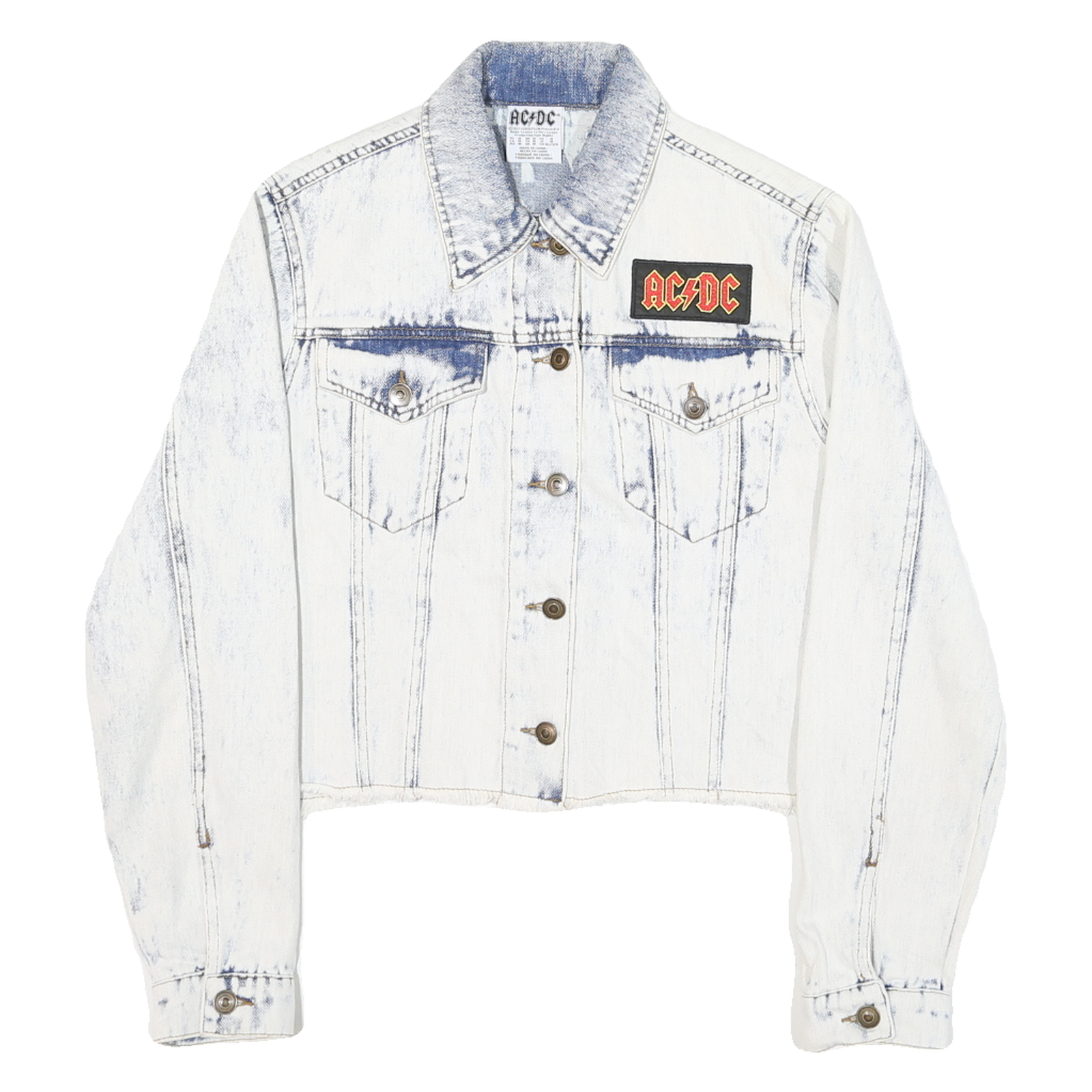 Buy ACDC Womens White Denim Cotton Blend Button Jacket M Cropped Distressed Laced Refurbished - $44.19 ACDC Womens White Denim Cotton Blend Button Jacket M Cropped Distressed Laced Refurbished - N/A refurbished available on Cerqular