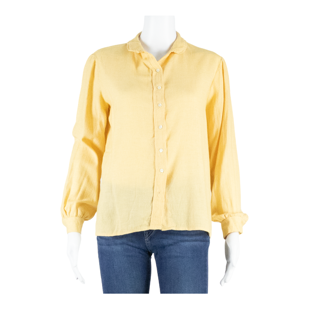 Womens Blouse Yellow Long Sleeve M Refurbished - N/A refurbished available on Cerqular