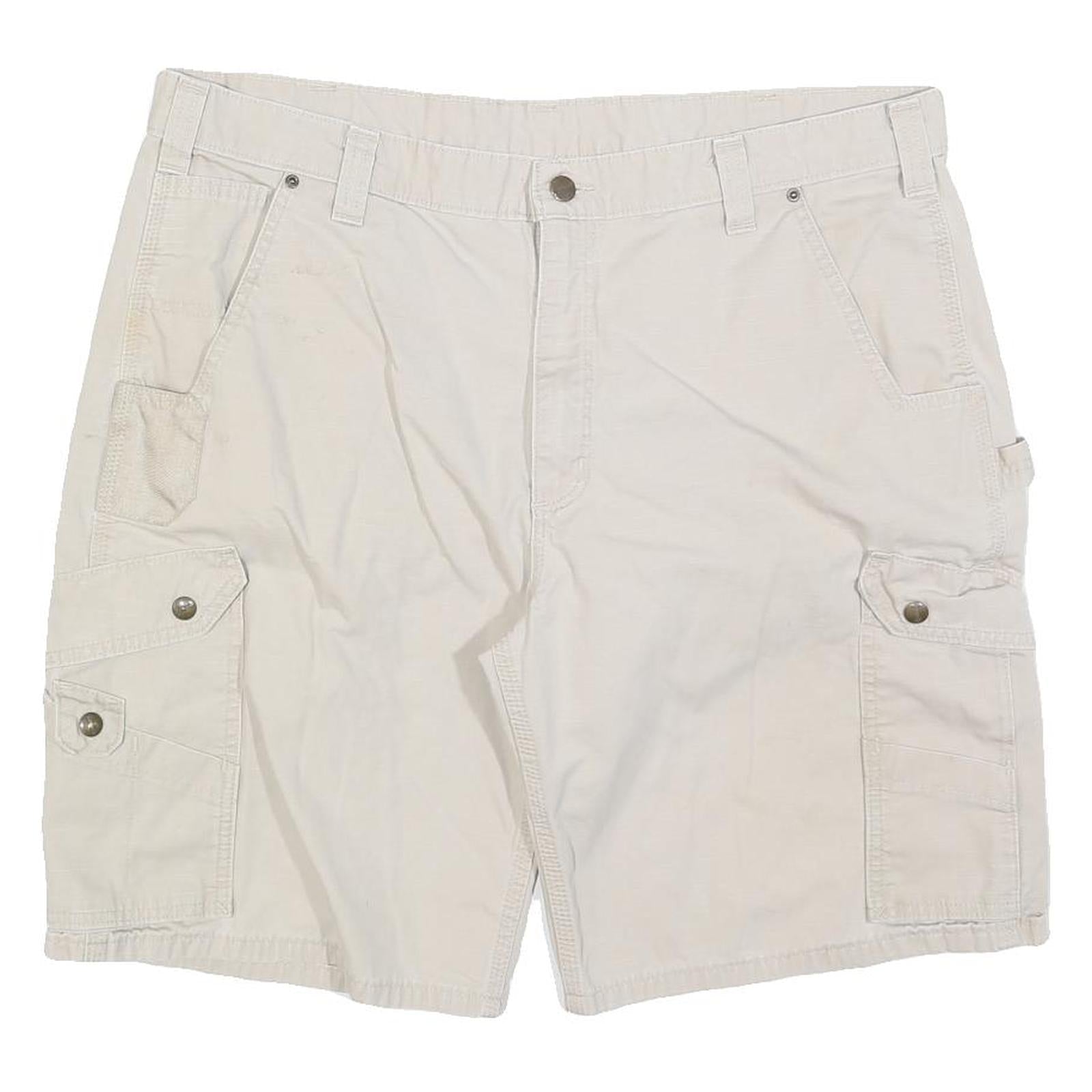 CARHARTT Mens Shorts Beige Cargo 2XL W40 Durable Cotton Blend Workwear Refurbished - N/A refurbished available on Cerqular