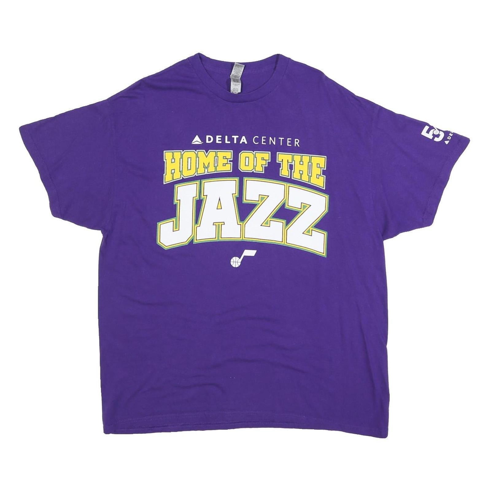 GILDAN Mens Purple Delta Center Home Of The Jazz Graphic T-Shirt XL Short Sleeve Refurbished - N/A refurbished available on Cerqular