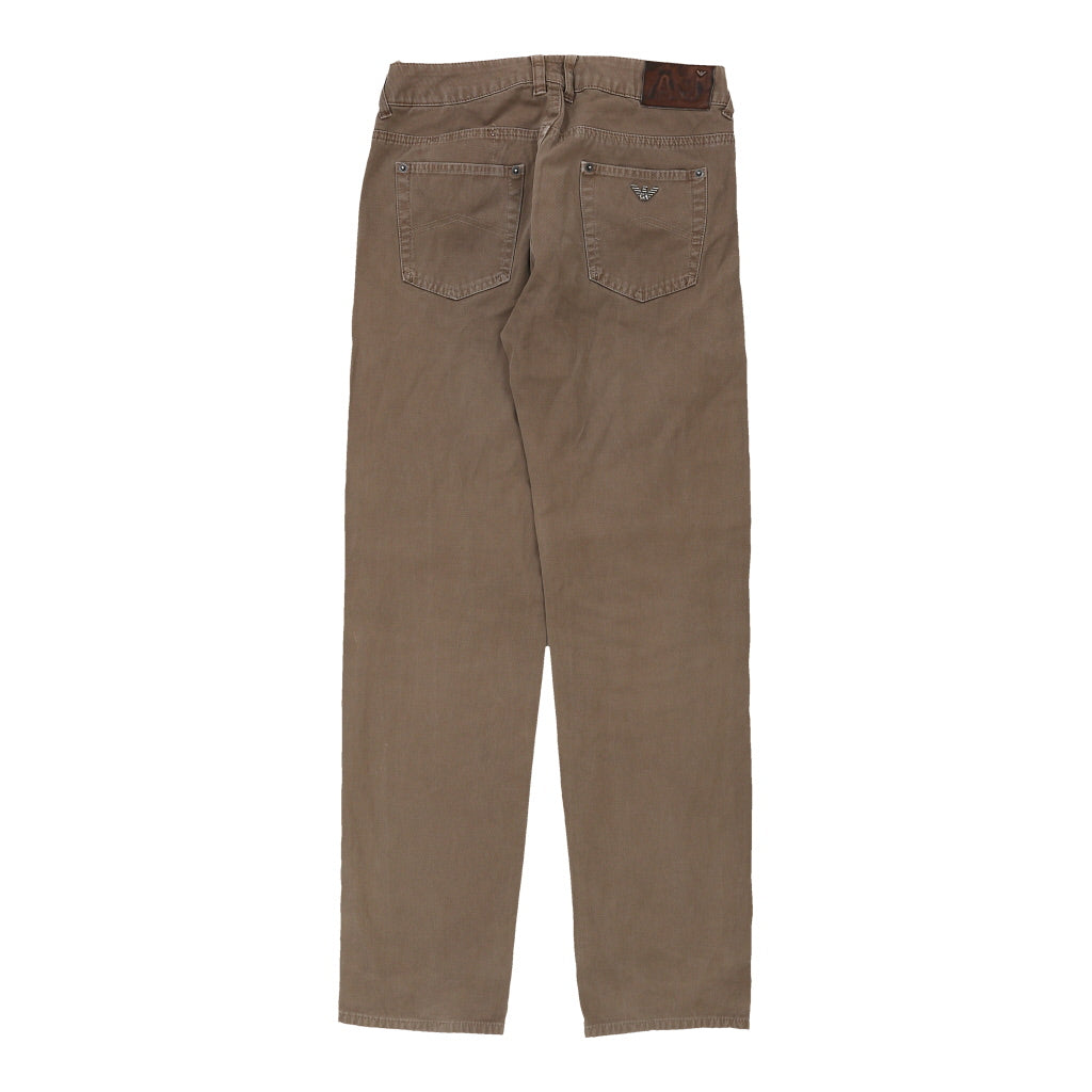 14 Years Armani Jeans - 29W 30L Brown Cotton Refurbished - Thrifted (note: this is a term often used to describe second- refurbished available on Cerqular