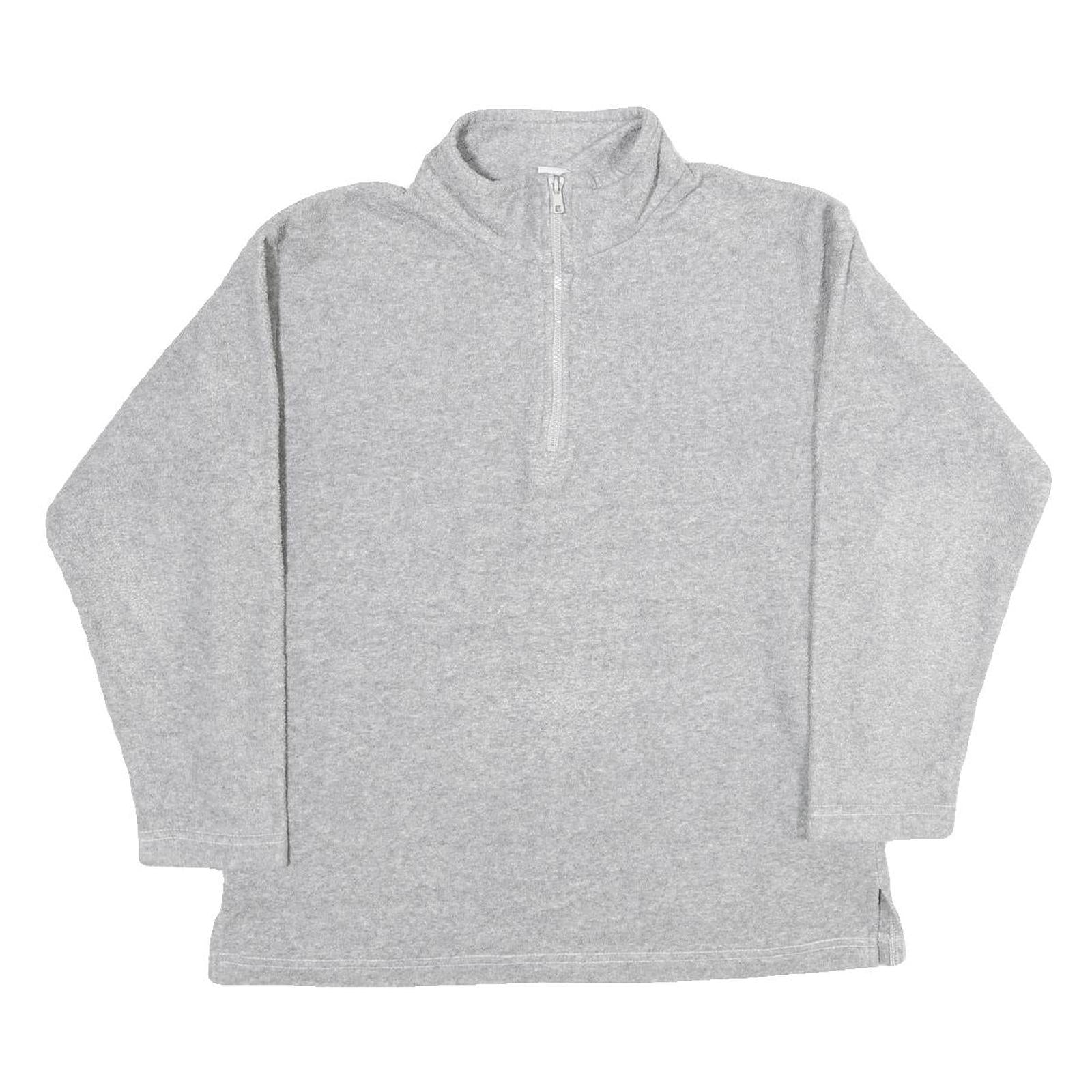 USA Mens Grey Pullover Plain Crew Neck Basic Knit Jumper Polyester M Refurbished - N/A refurbished available on Cerqular