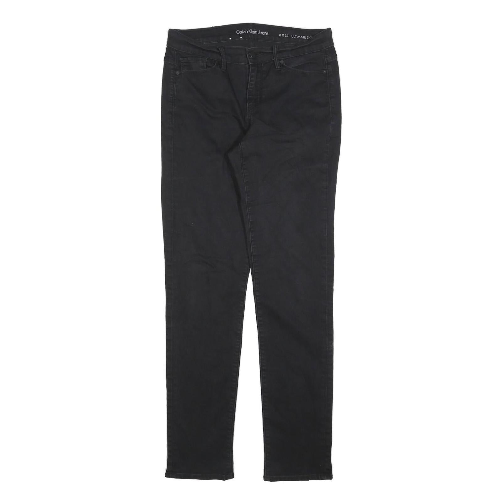 CALVIN KLEIN JEANS Womens Black Slim Skinny Denim Medium W28 L32 Cotton Blend Refurbished - N/A refurbished available on Cerqular