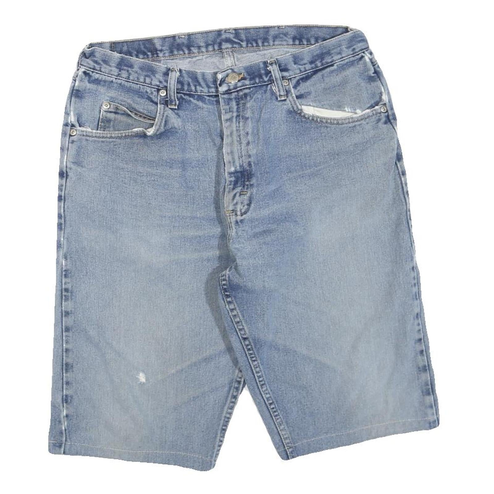 WRANGLER Mens Denim Blue Casual Shorts L W36 Cotton Blend Relaxed Fit Refurbished - N/A refurbished available on Cerqular