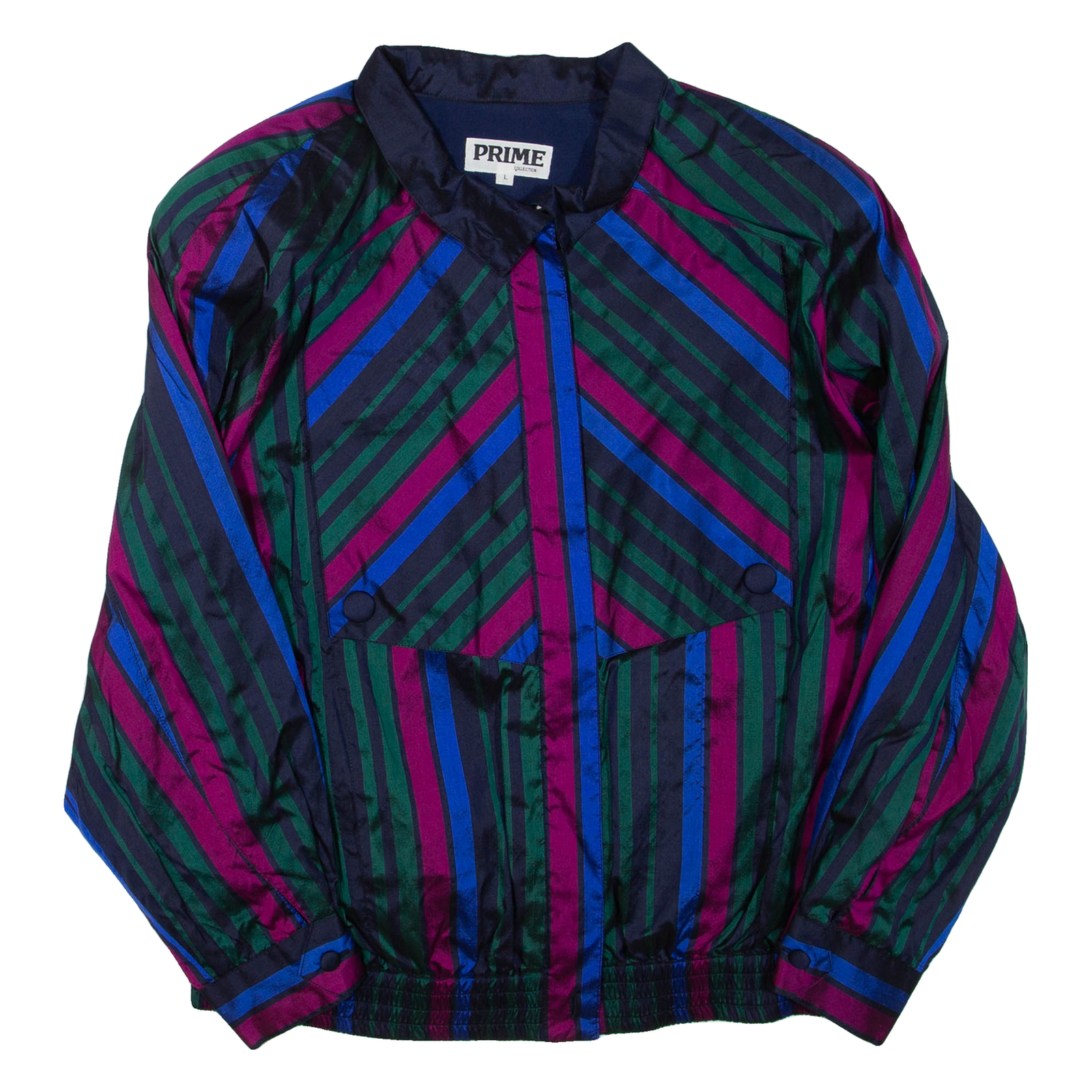 PRIME COLLECTION Mens Jacket Blue Striped L Refurbished - N/A refurbished available on Cerqular