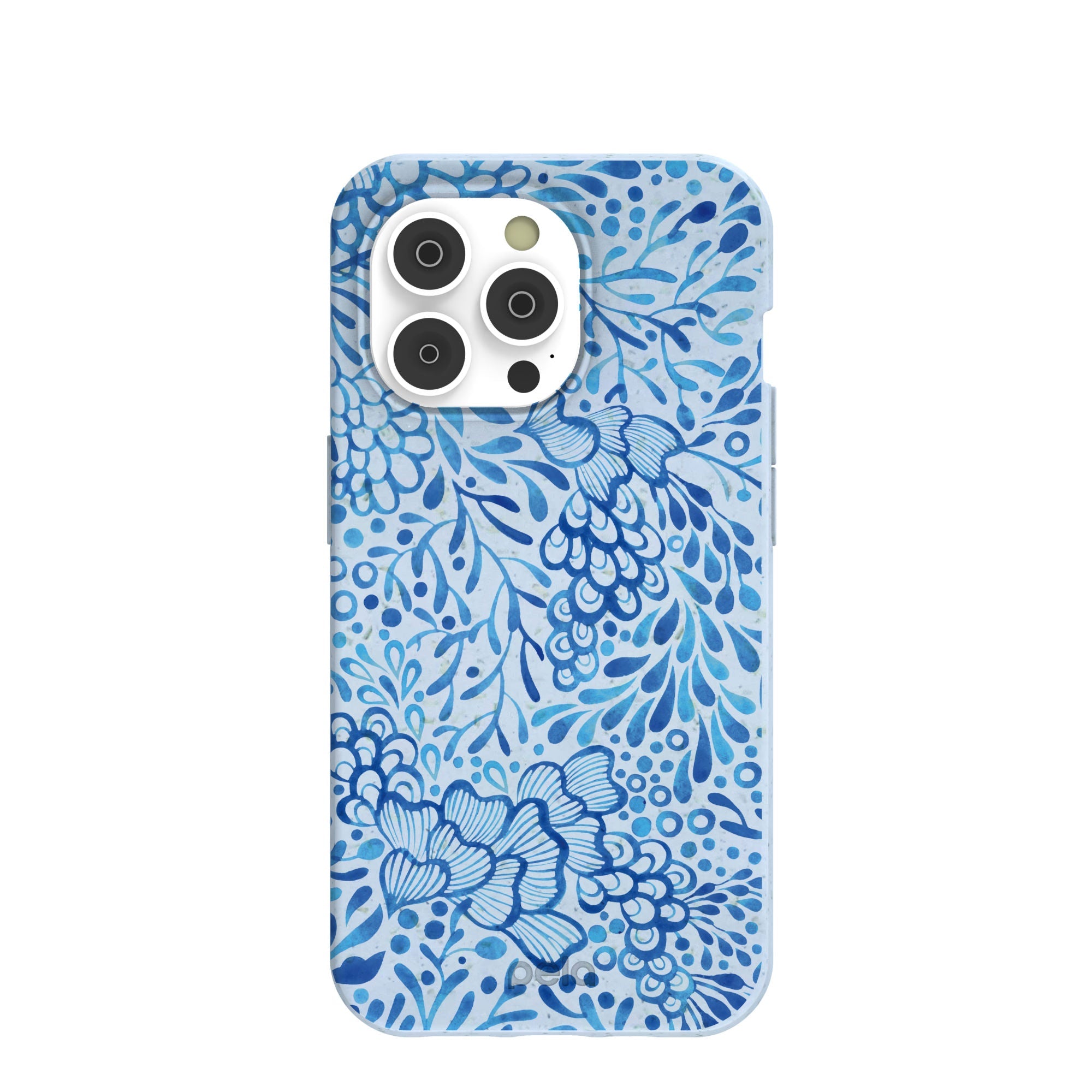 Powder Blue Reef iPhone 14 Pro Case Refurbished - Pela Case refurbished available on Cerqular